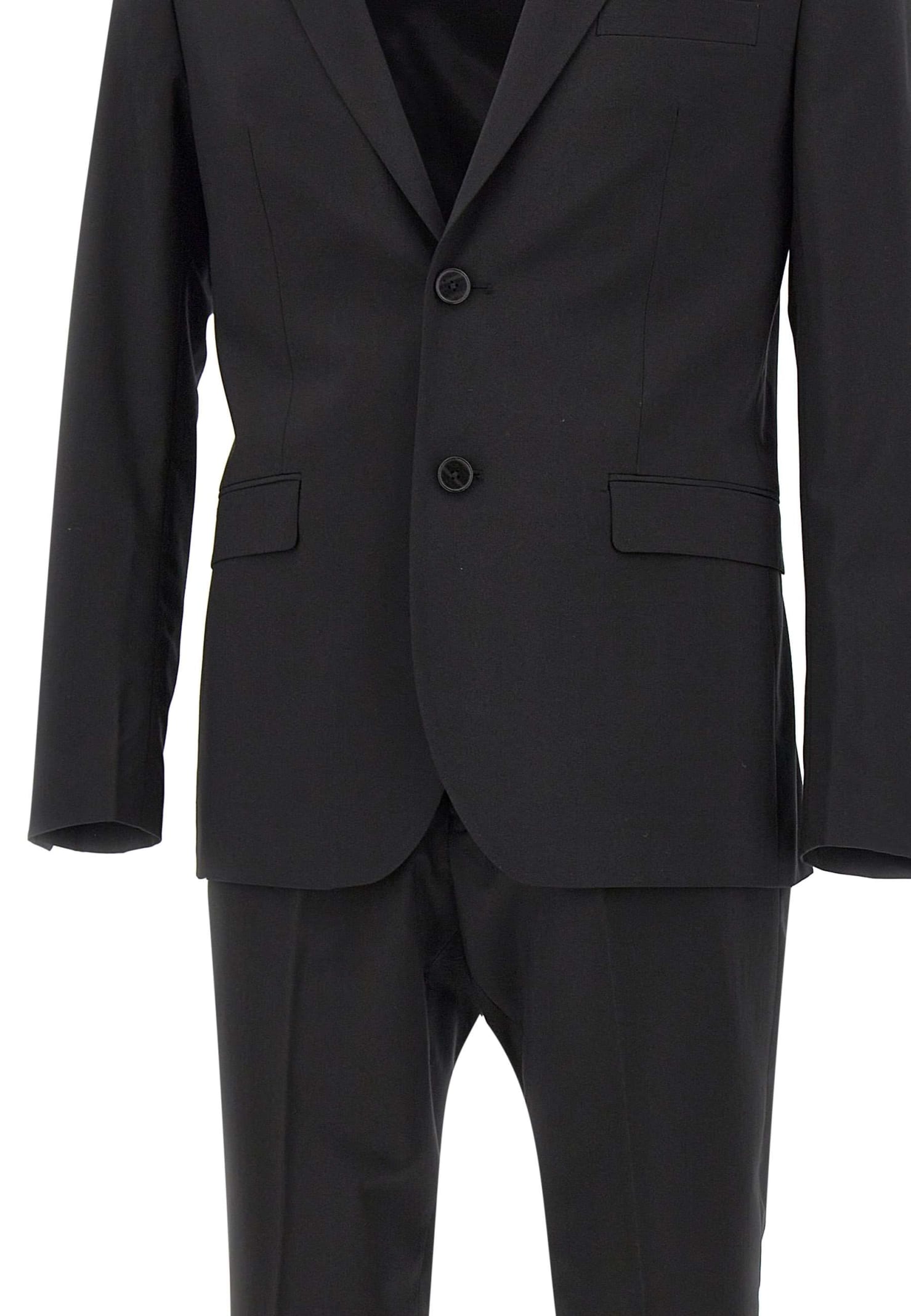 Shop Manuel Ritz Viscose Two-piece Suit In Black