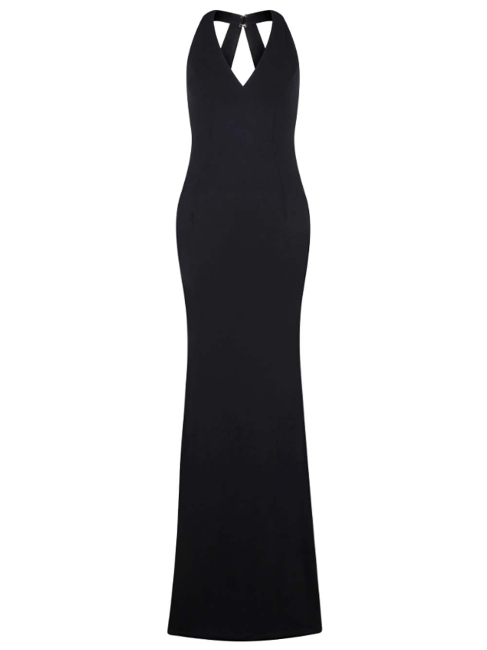 Louisa Ballou High Sea Open-back Stretch-jersey Maxi Dress In Black