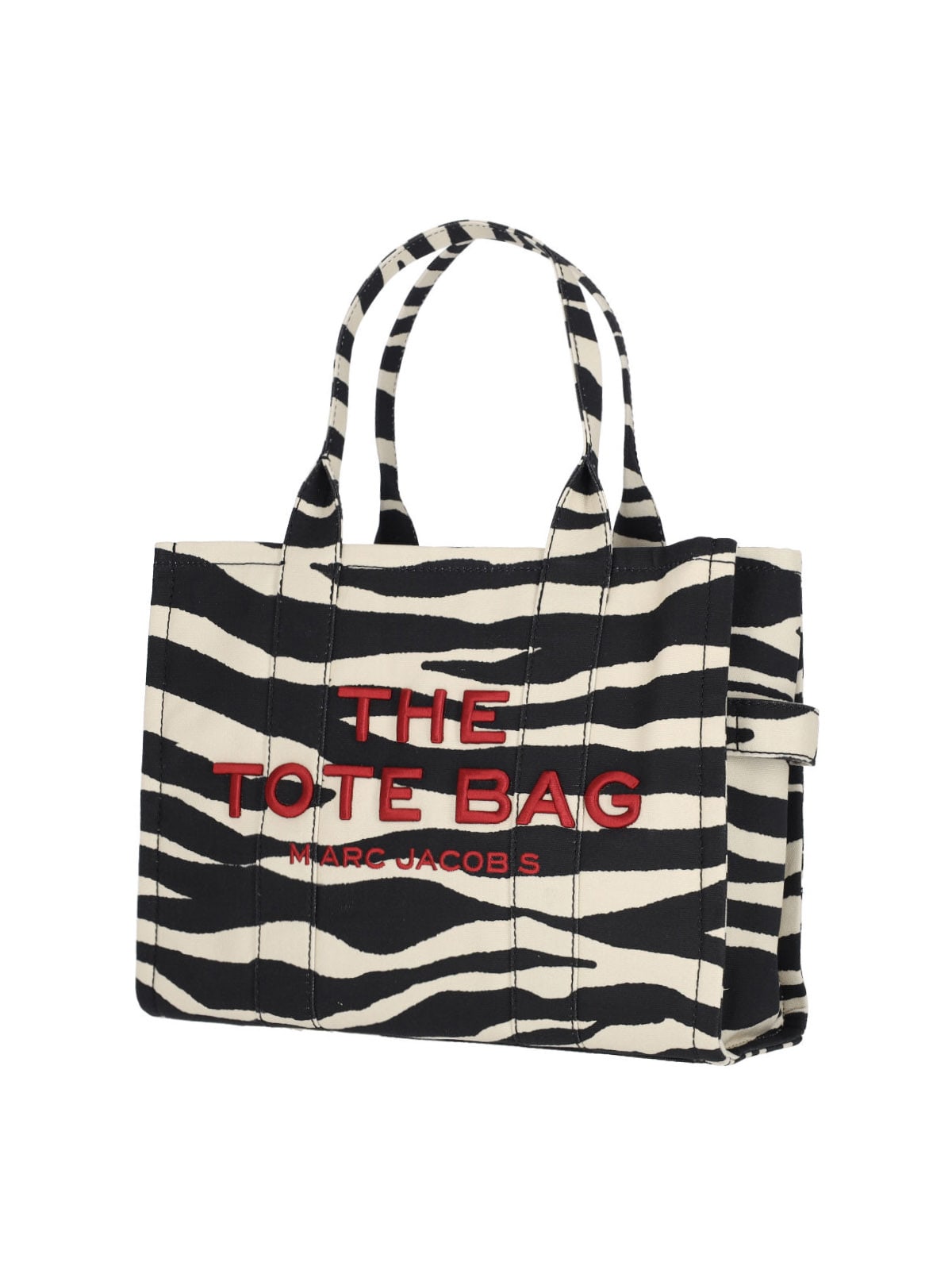 MARC JACOBS THE ZEBRA CANVAS LARGE TOTE BAG 