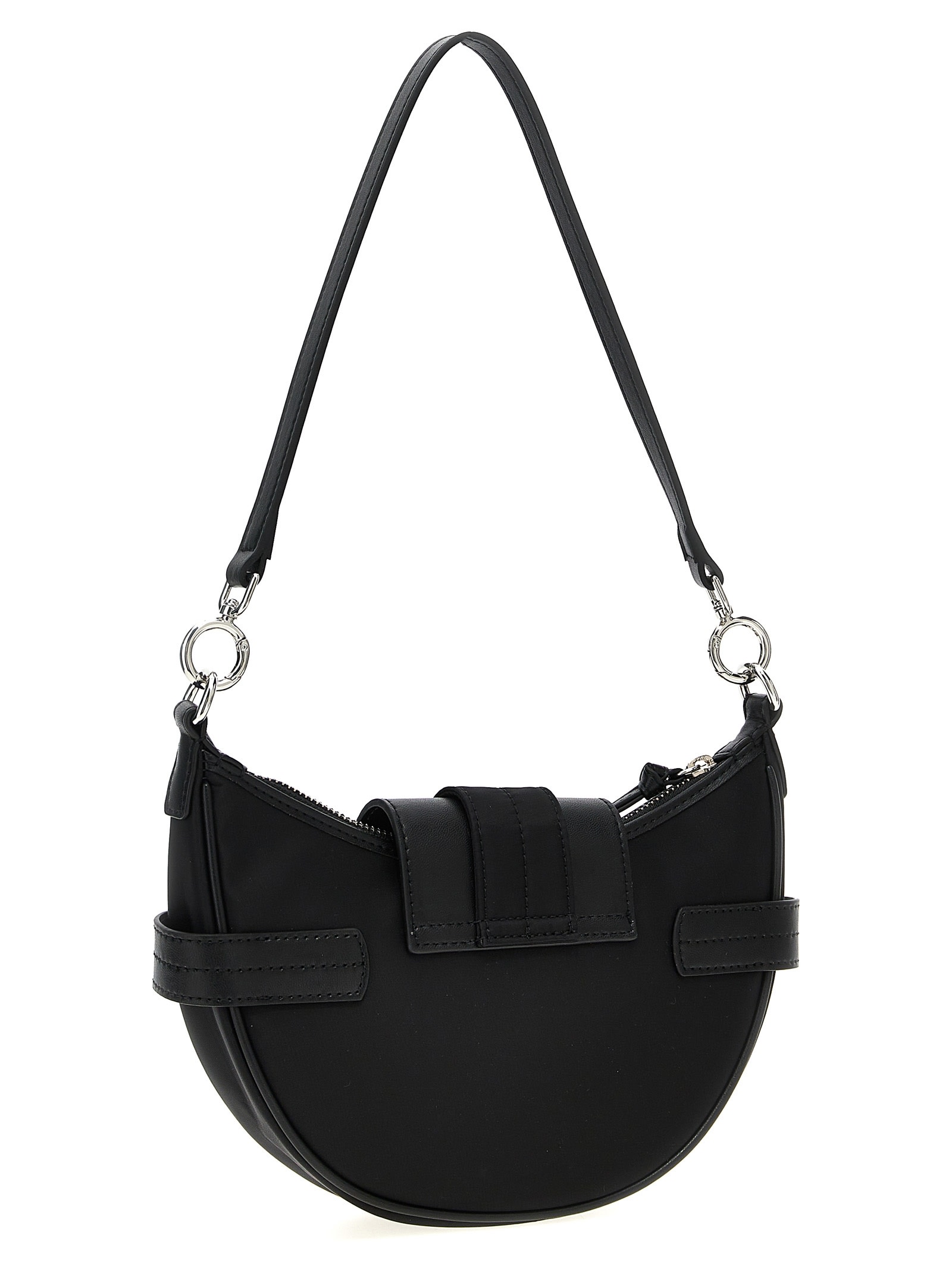 Ganni Bucky Small Nylon Crossbody Bag In Nero