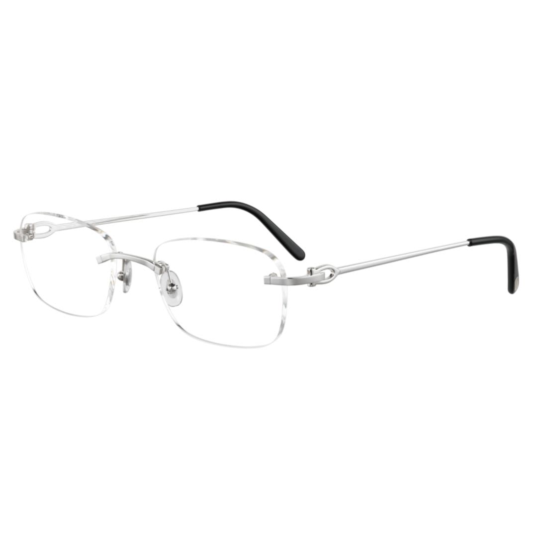 Cartier Ct0050o002 Silver Silver Transpa In White