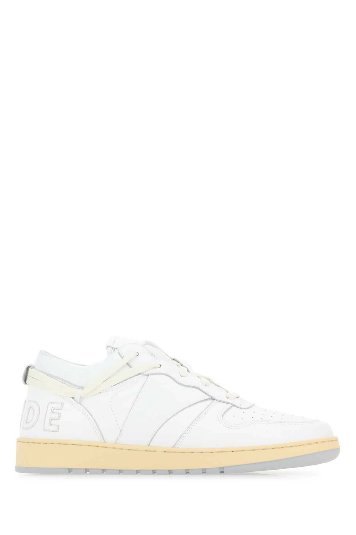 White Leather Rhecess Sneakers