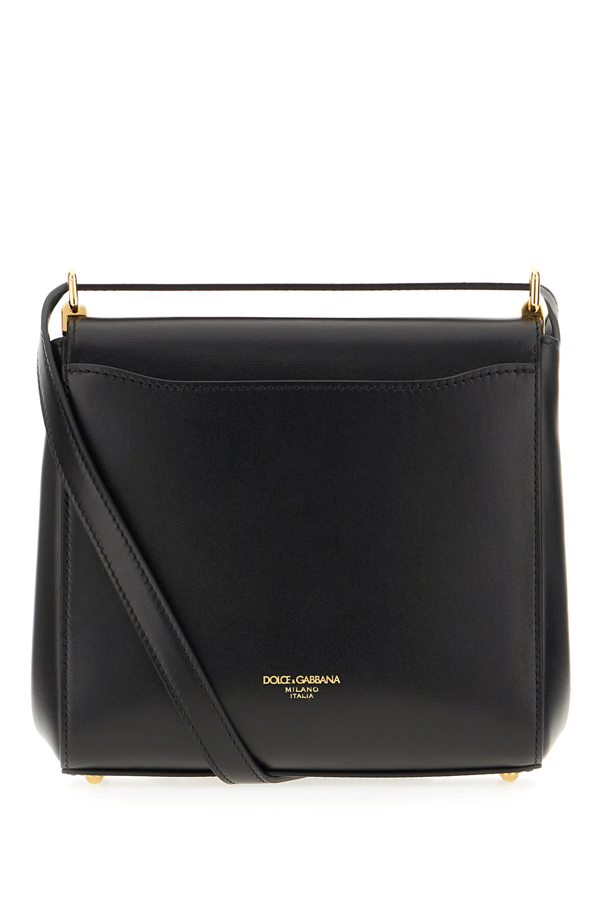 Dolce & Gabbana Black Leather Marlene Crossbody Bag In Nero