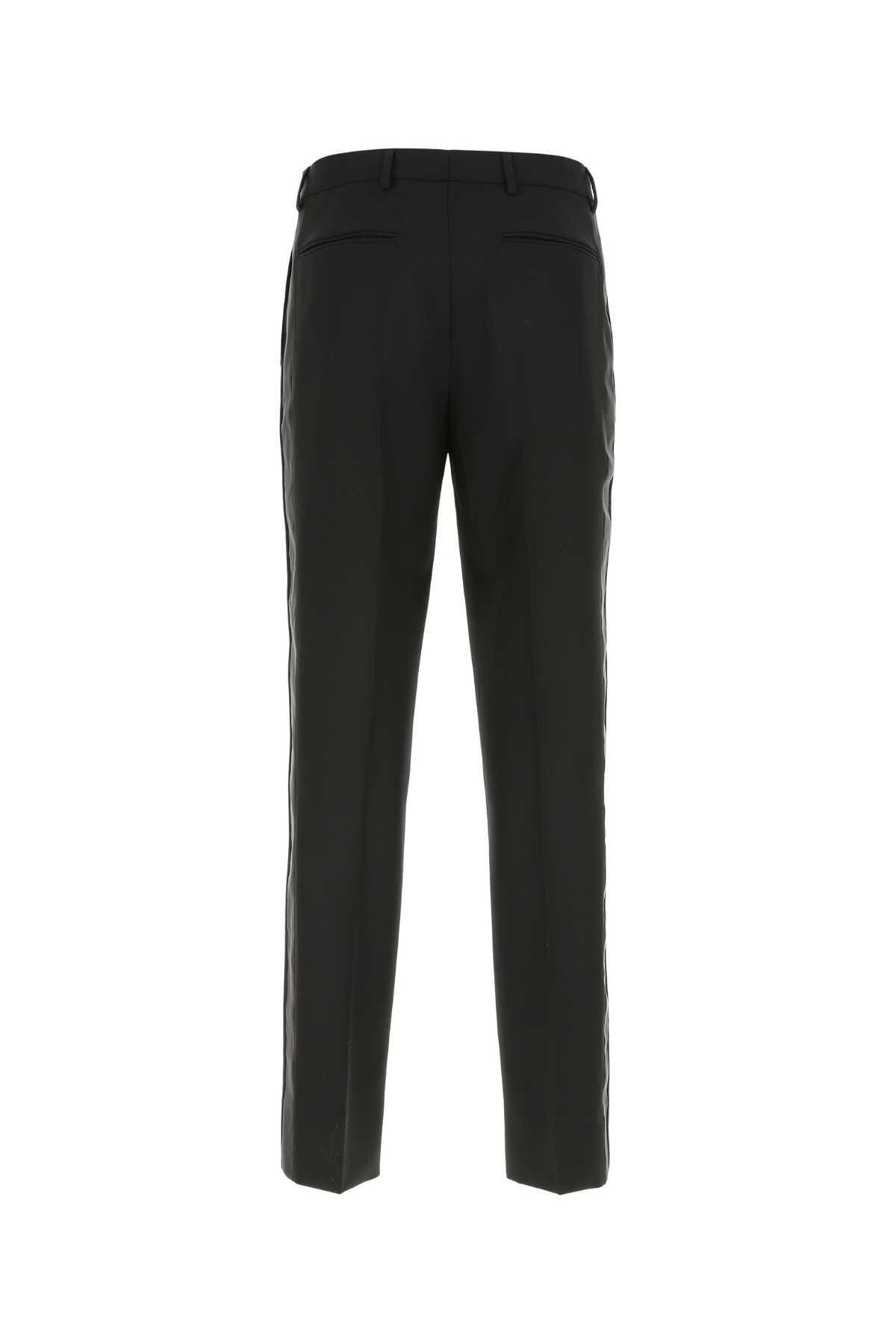 Prada Black Wool Blend Trouser In F0002