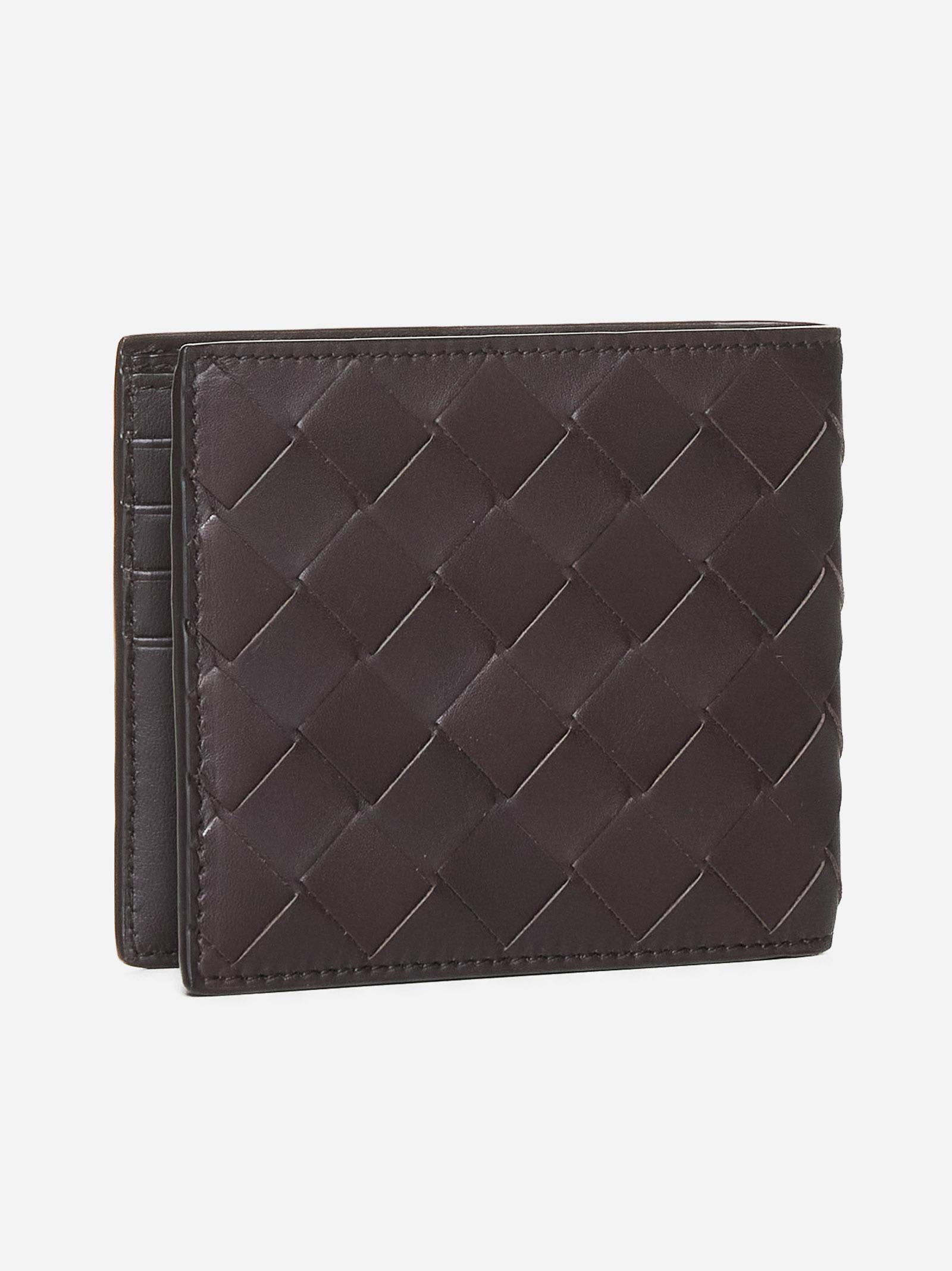 Bottega Veneta Intrecciato Leather Bifold Wallet In Fondant-silver