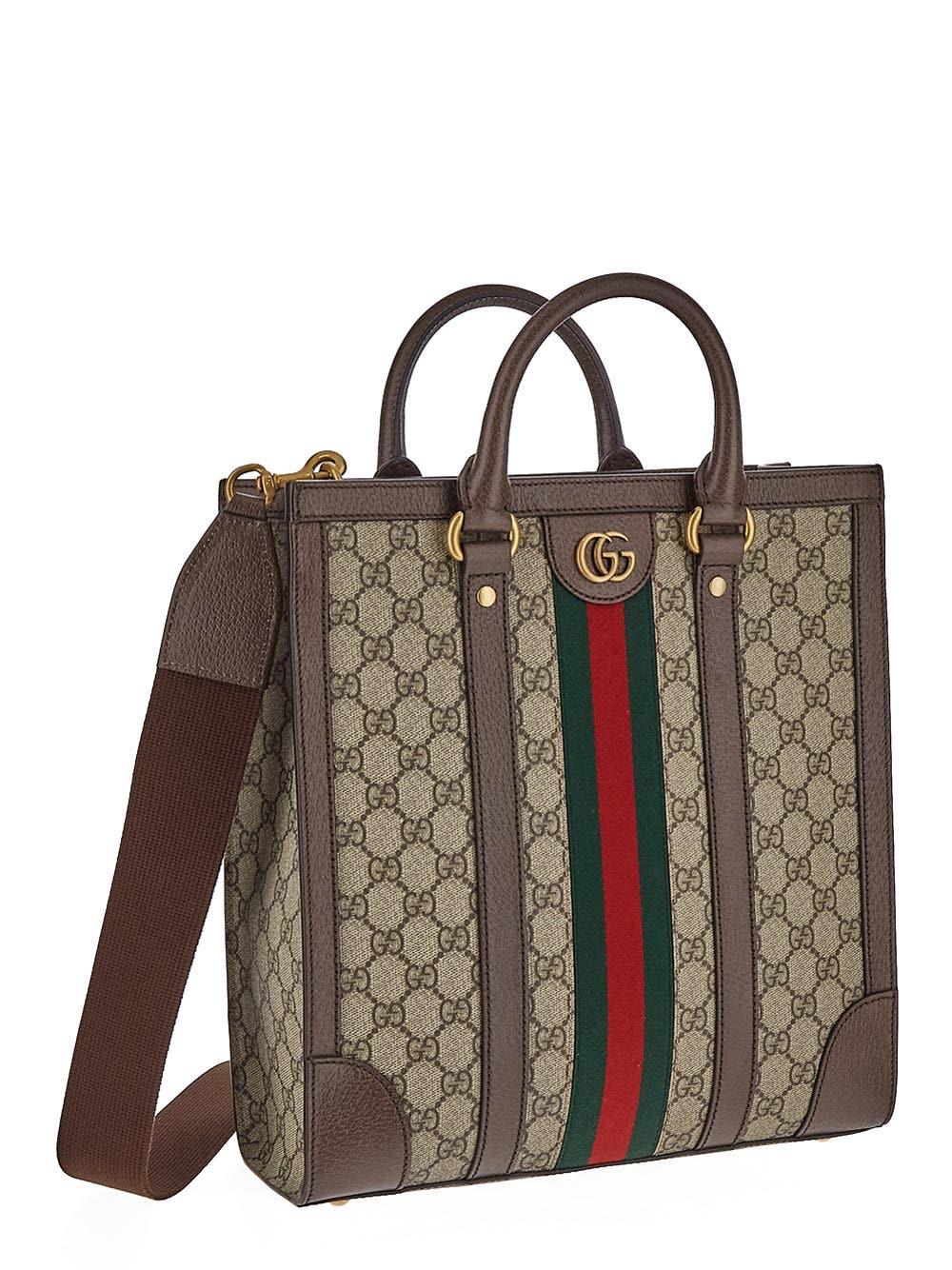 Shop Gucci Ophidia Tote Bag In Acero