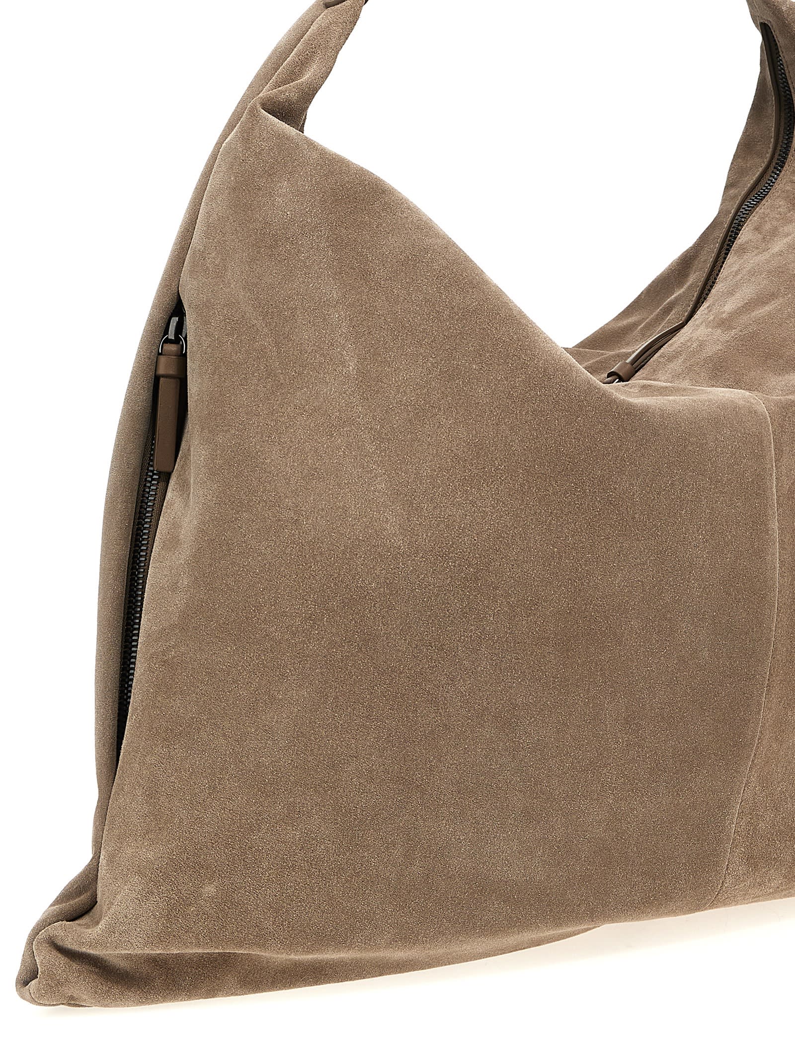 Brunello Cucinelli Soft Suede Single Handle Shoulder Bag