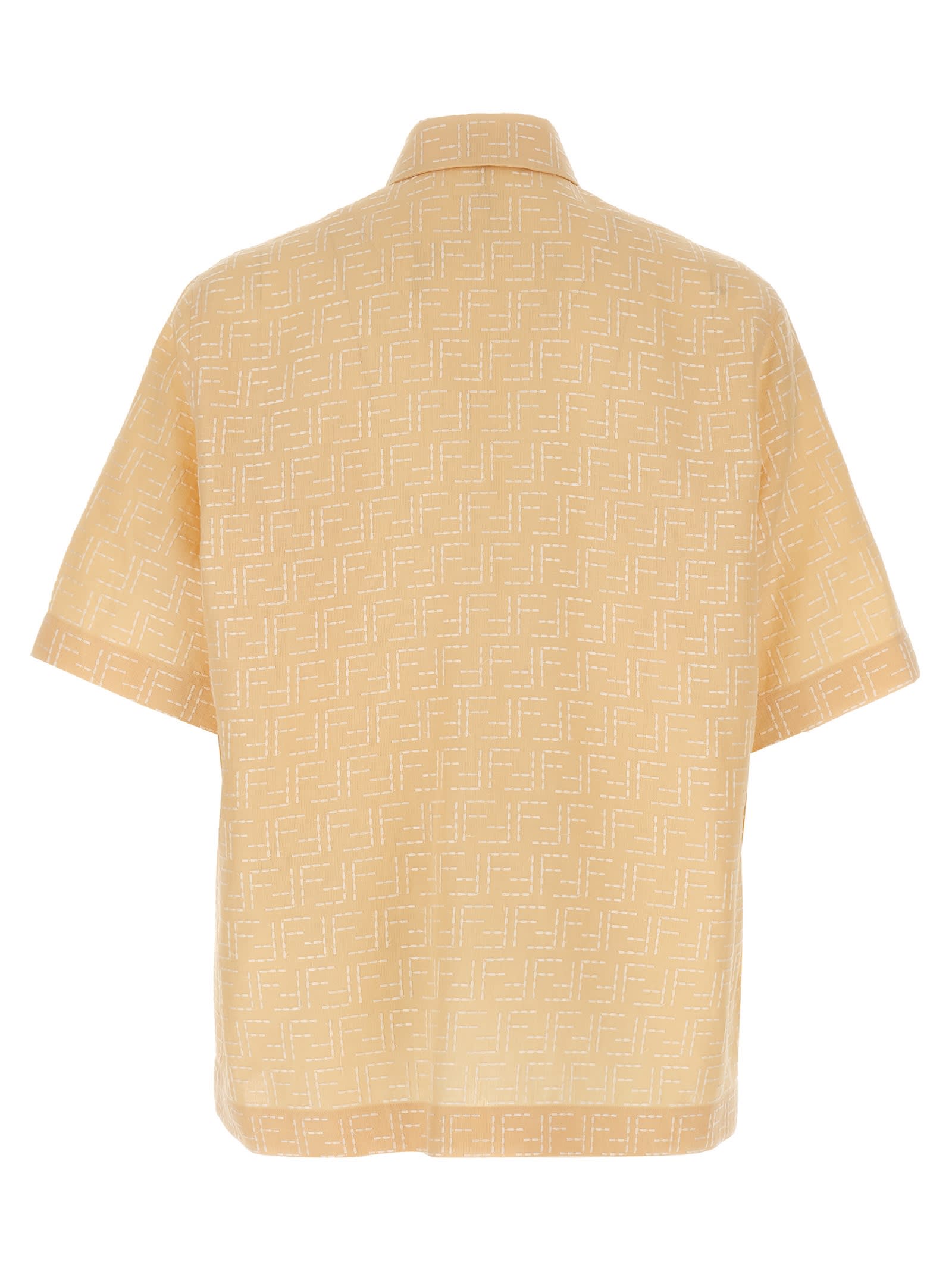 Fendi Ff Jacquard Shirt In White