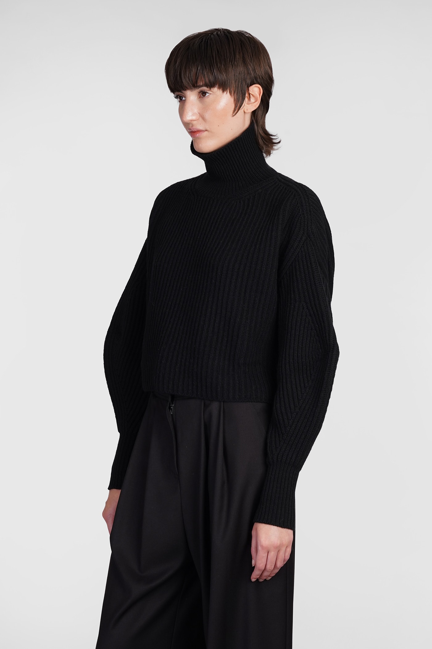 Shop Andreädamo Knitwear In Black Wool