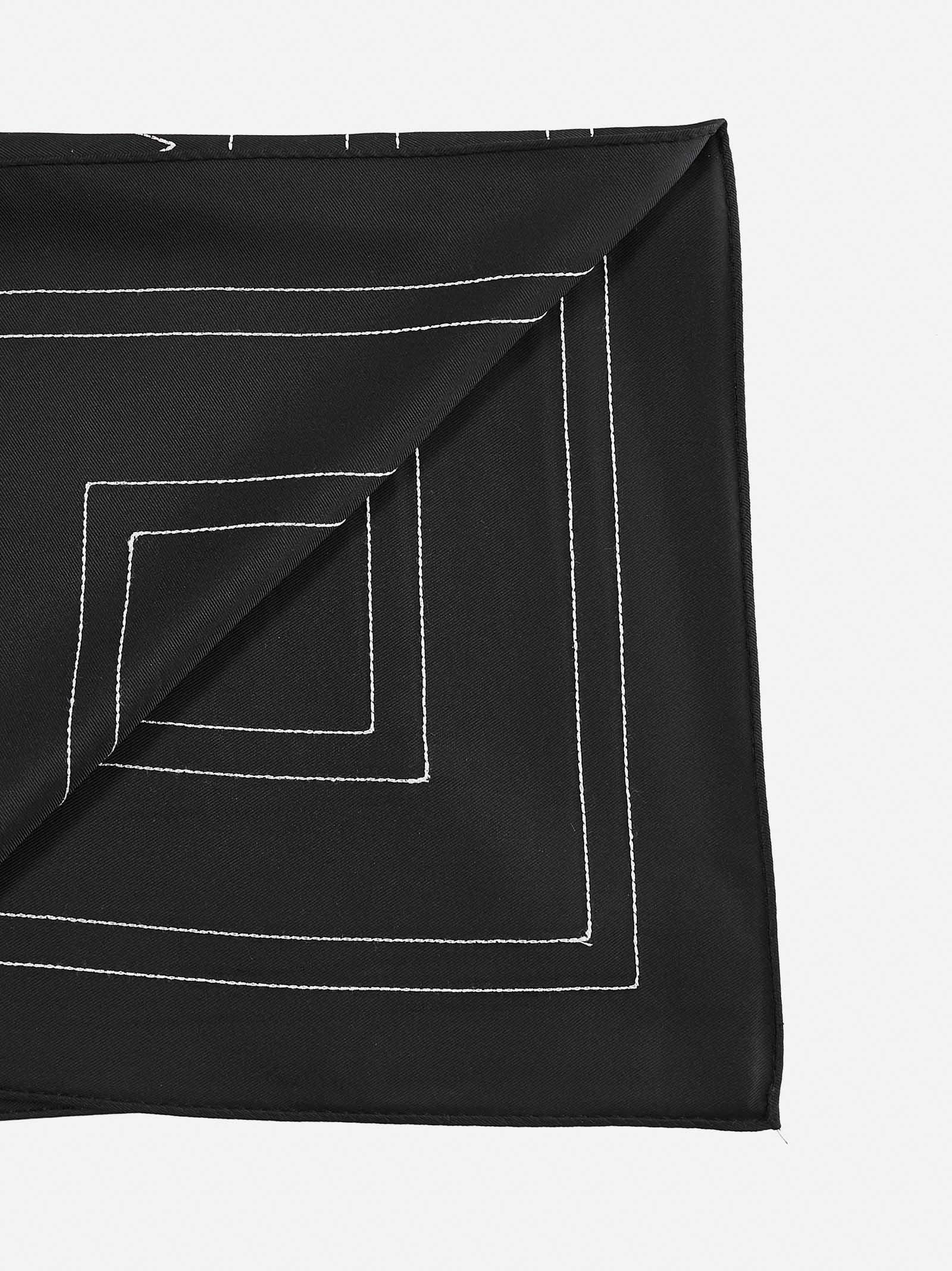Shop Totême Logo Silk Scarf In Black