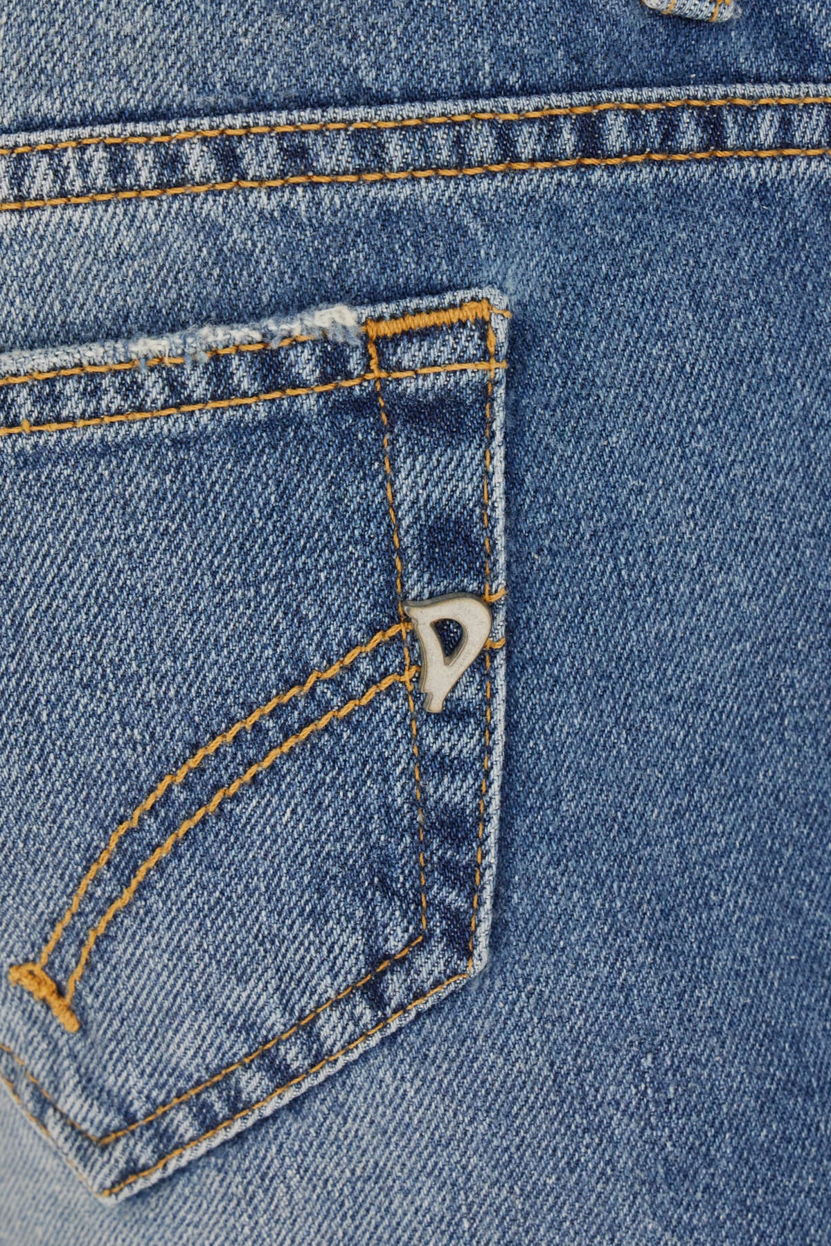 Dondup Denim Stella Shorts With Visible Stitching In 800