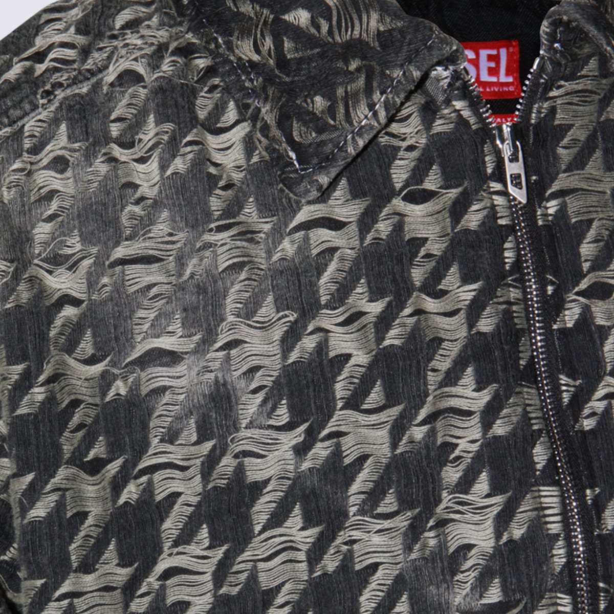 Diesel Grey Cotton Casual Jacket In Multi