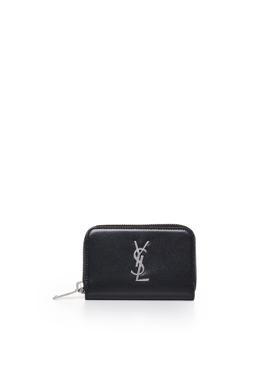 Shop Saint Laurent Monogram Wallet In Calfskin In Black