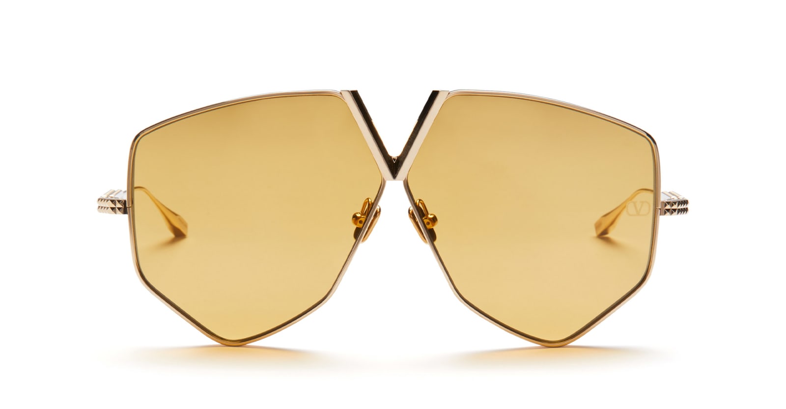 Valentino Hexagon - Light Gold Sunglasses