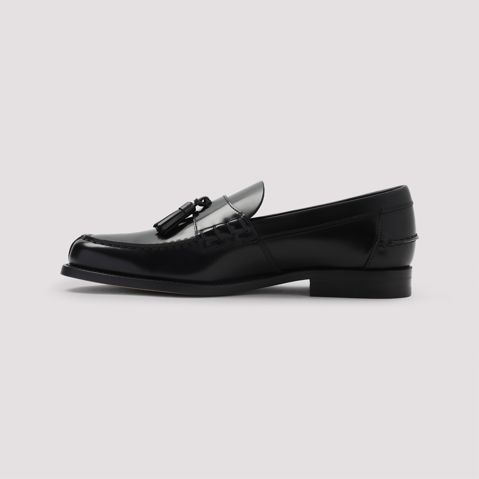 Tod's Nappa Leather Loafers With Decorative Tassel Design In Black