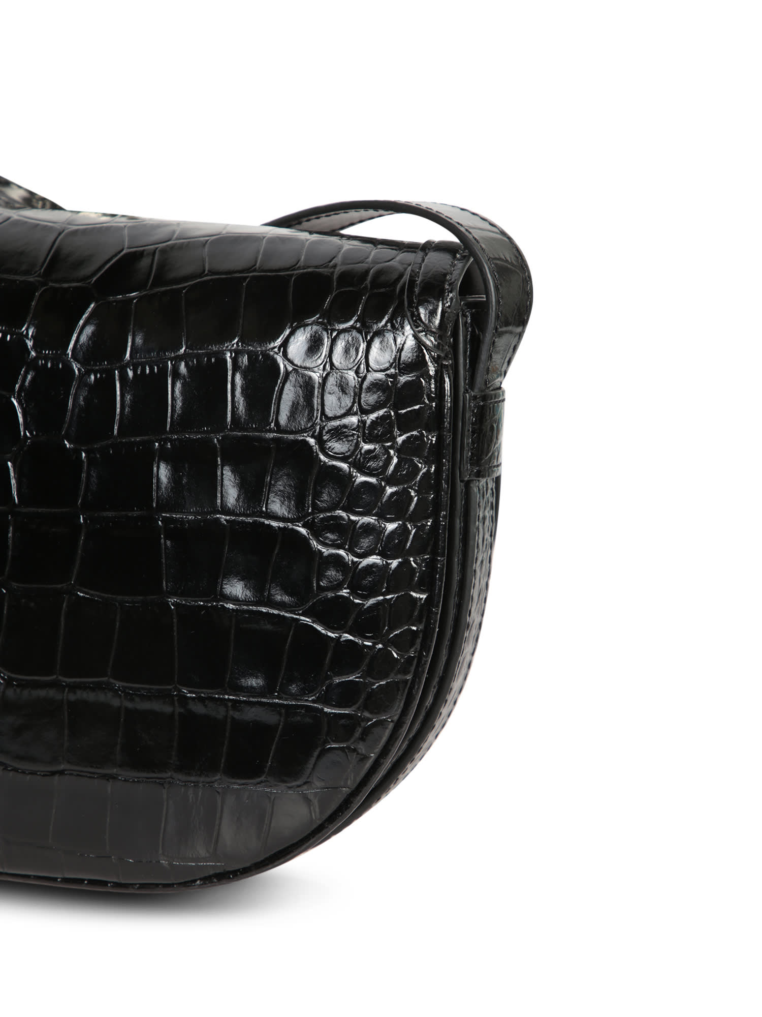 TOM FORD WALLIS CROCODILE CROSSBODY BLACK BAG 