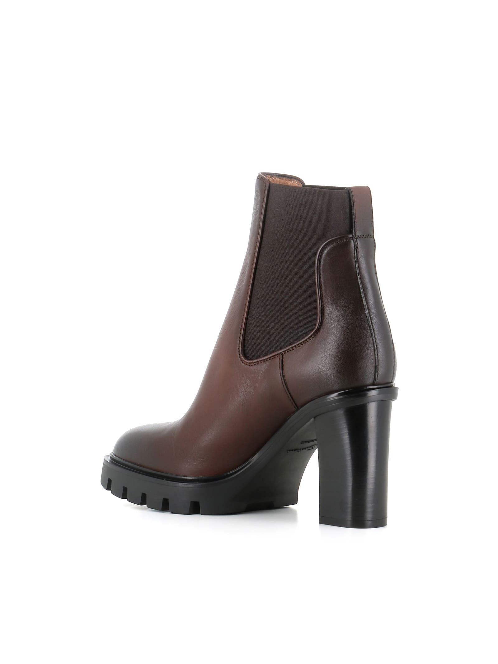 Shop Santoni Chelsea Ferry In Brown