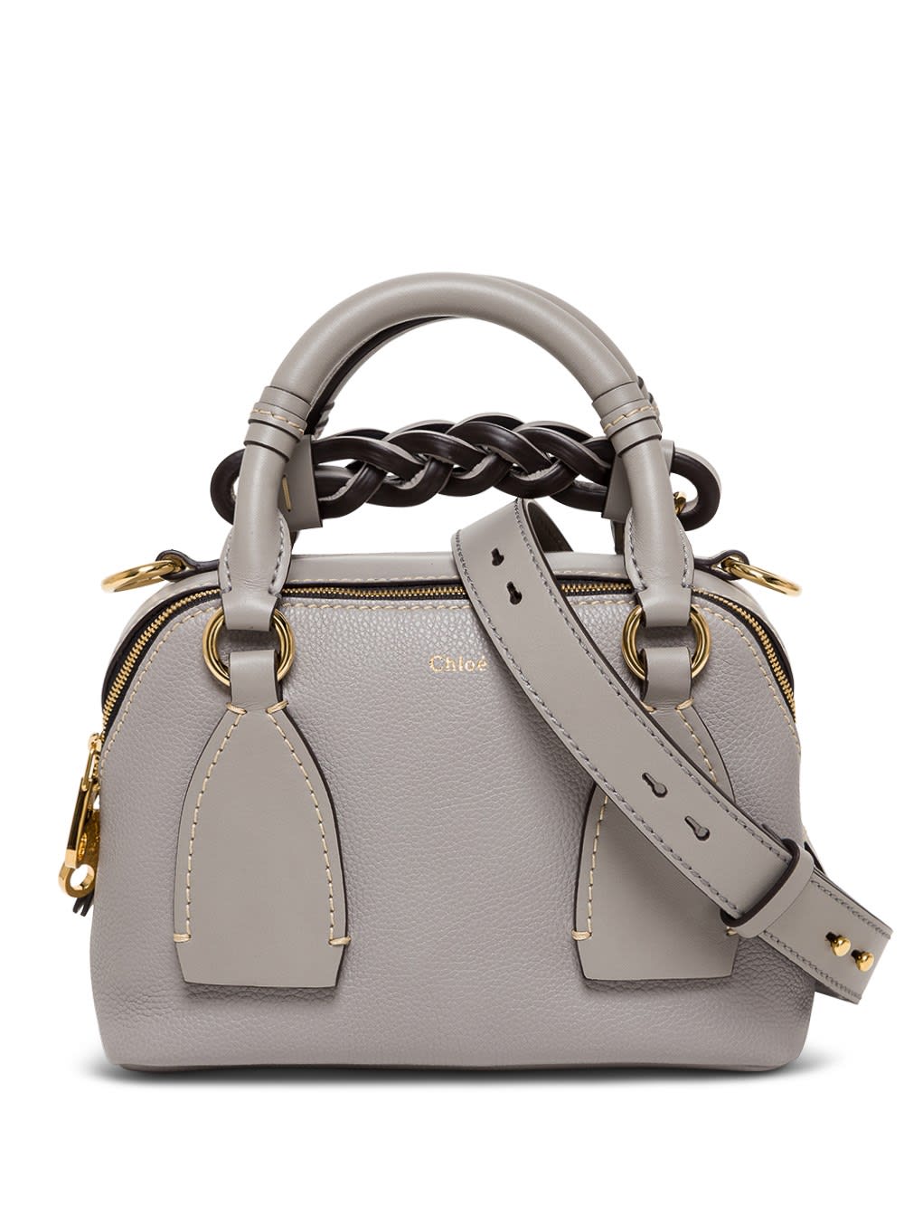 Chloé Gray Leather Daria Handbag
