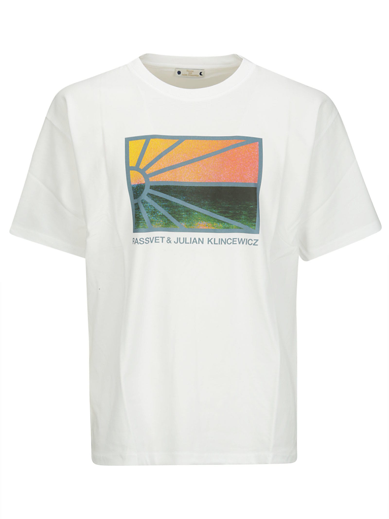 Paccbet Men Sunset Logo Tee Shirt Knit In White