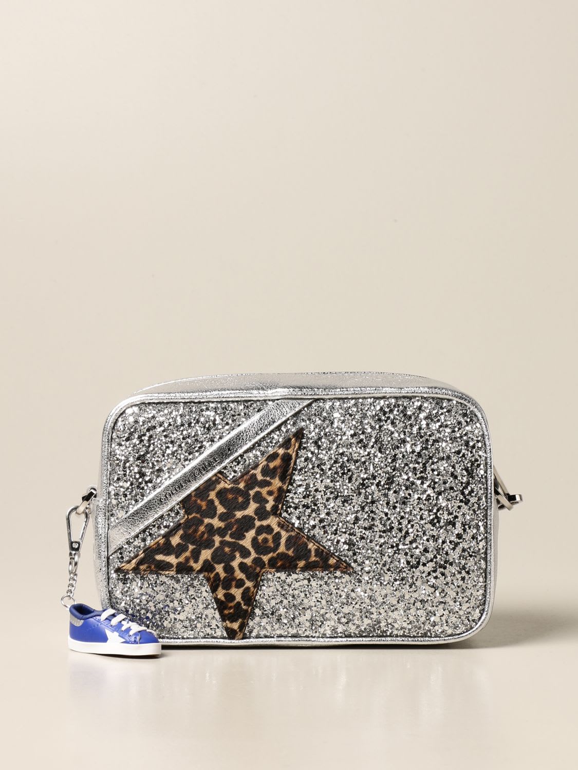 Golden Goose Crossbody Bags Star Golden Goose Bag In Laminated Leather And Glitter
