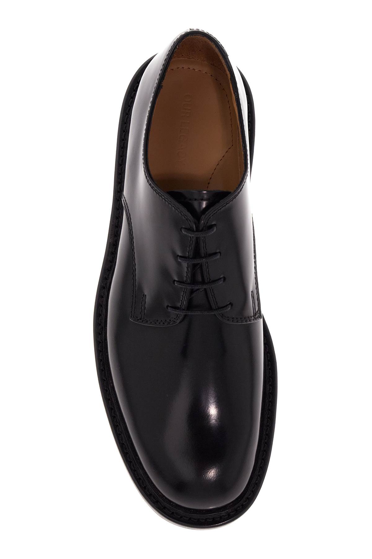 Shop Our Legacy Laced Uniform Parade Shoes In Black Leather (black)