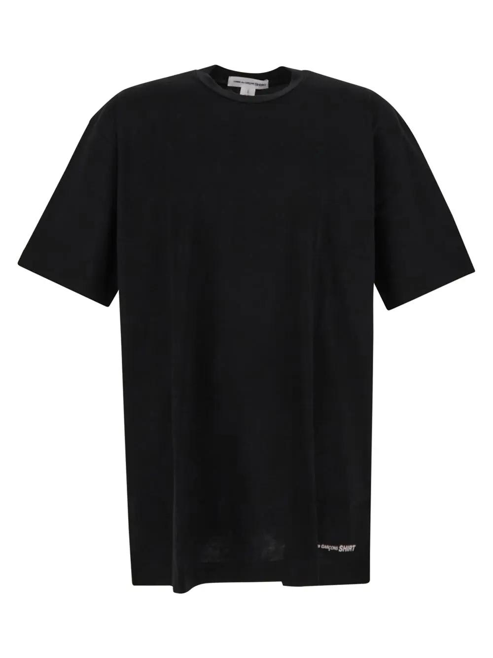 Comme Des Garçons Logo T-shirt In Black