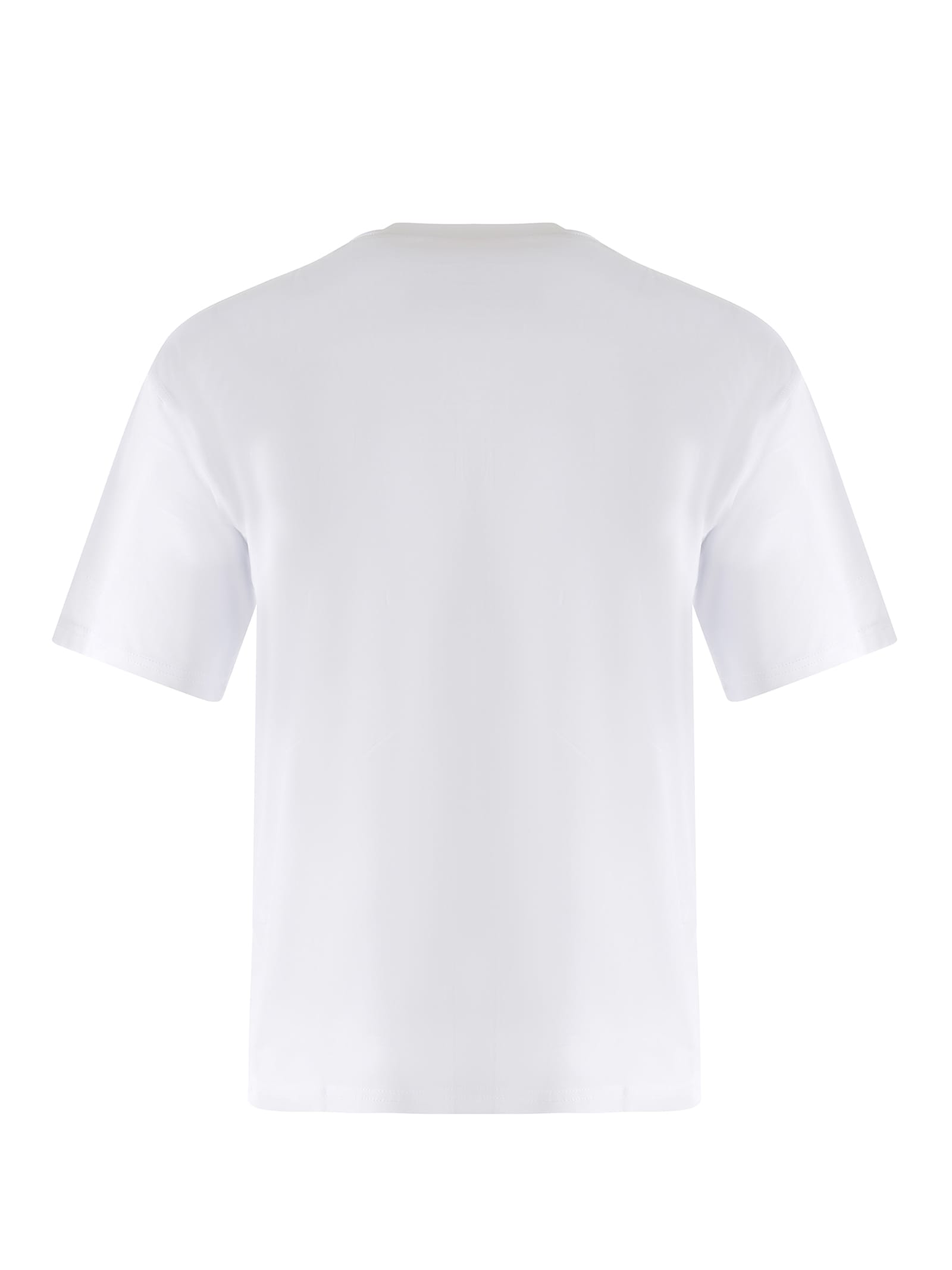 Diesel T-boxt-div Logo Printed T-shirt In White