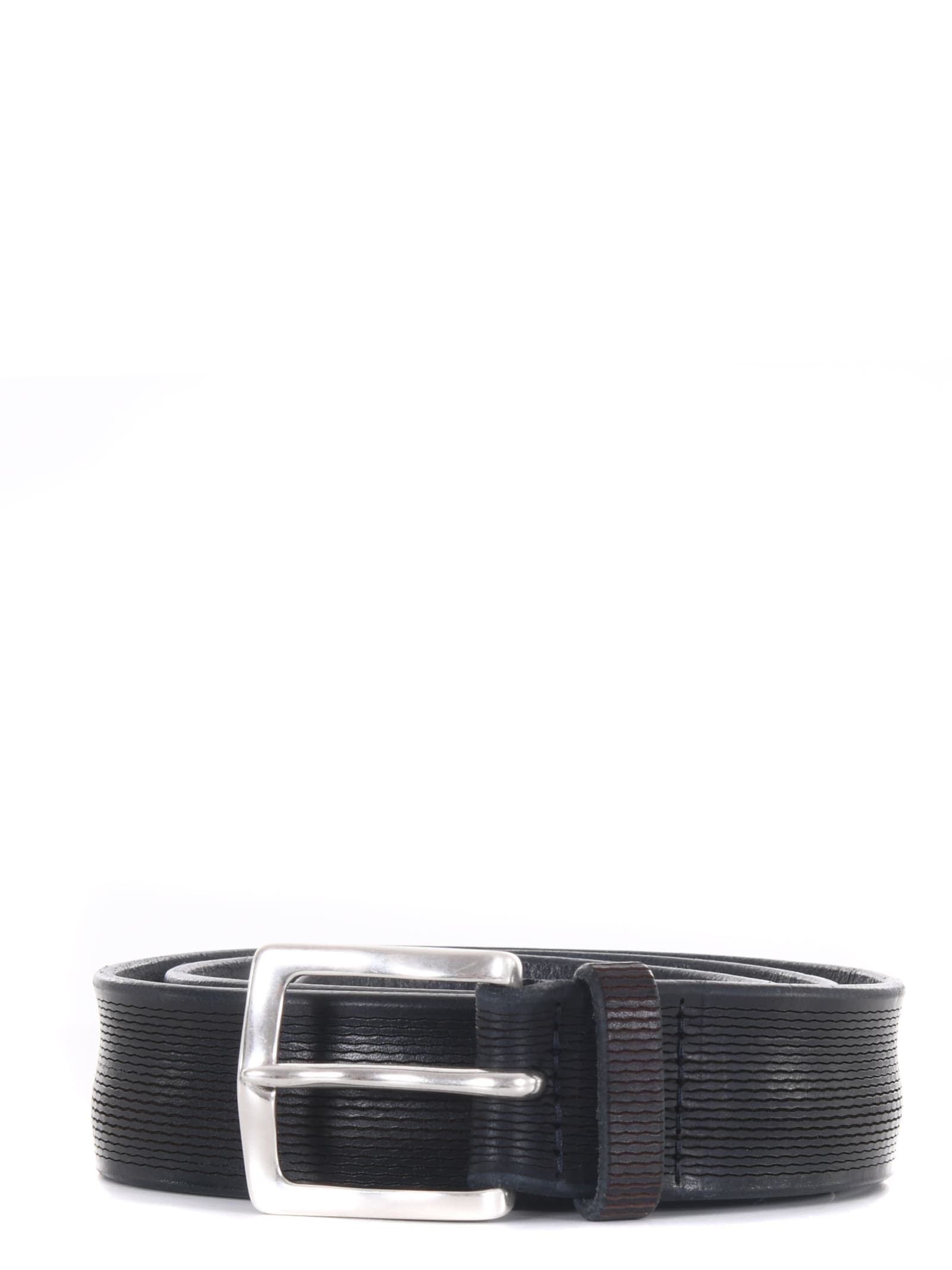 Shop Orciani Belt In Blu Scuro