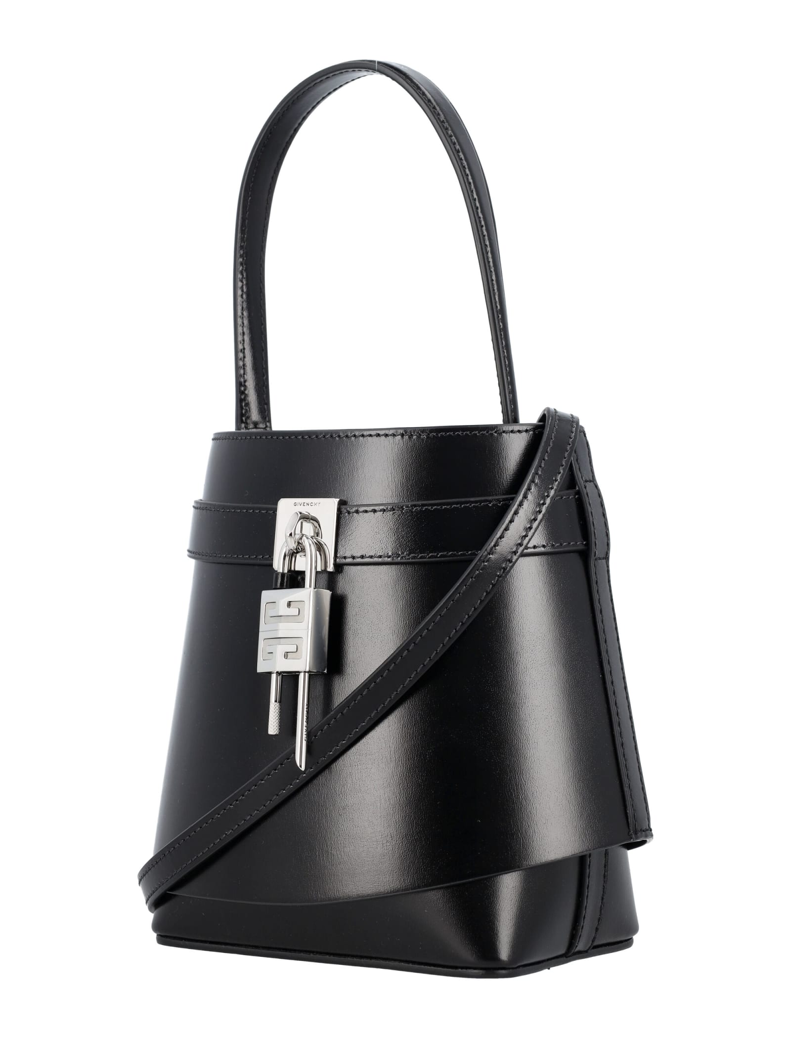 Shop Givenchy Shark Lock Bucket In Black