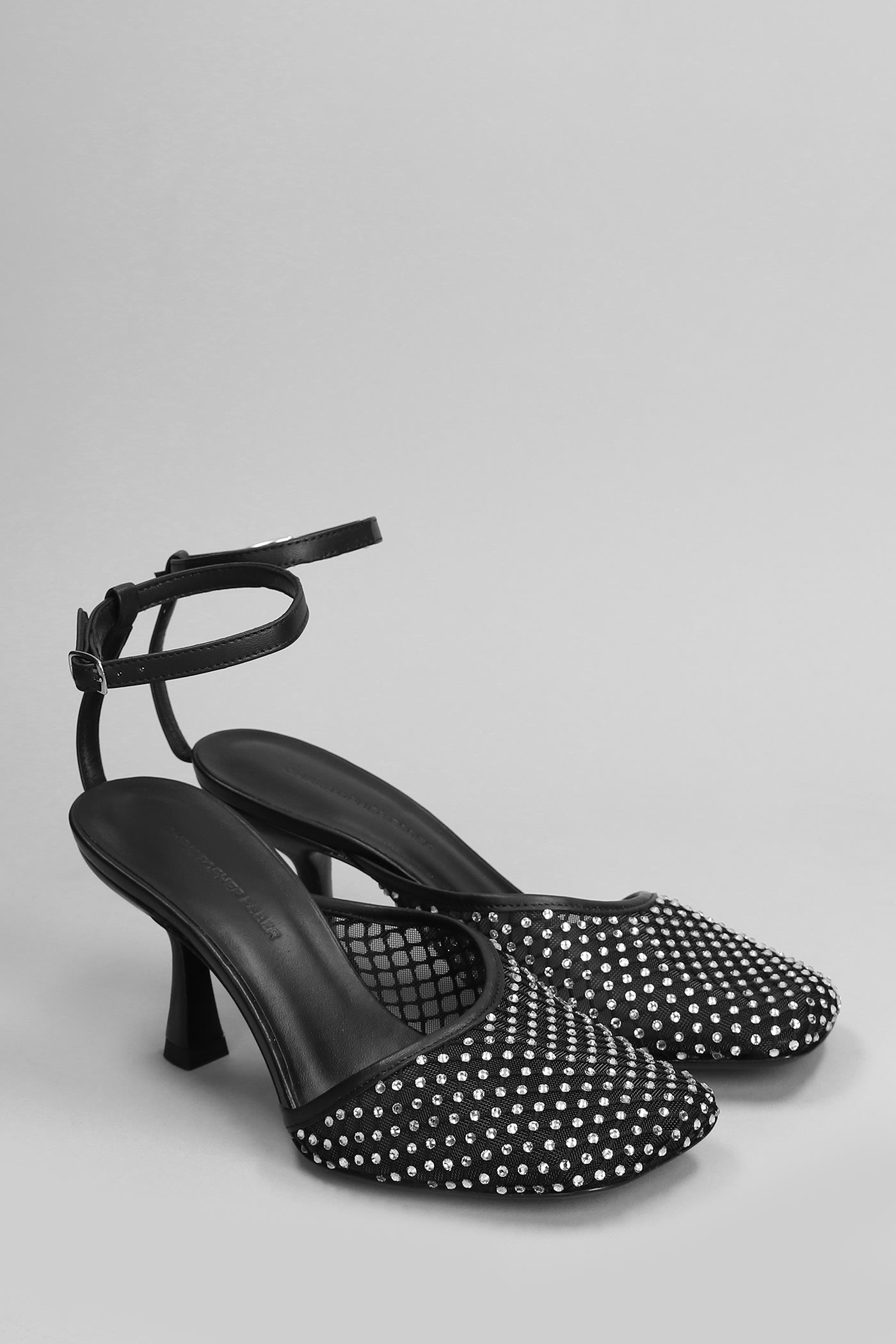 Shop Christopher Esber Minette Veiled Heel Pumps In Black Polyester