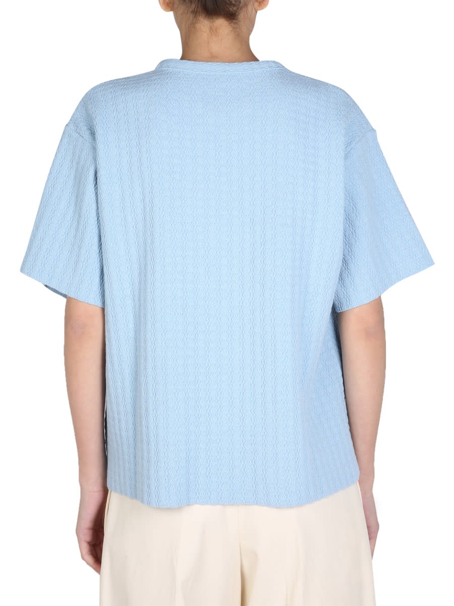 Shop Jil Sander Inlay Sweater In Baby Blue