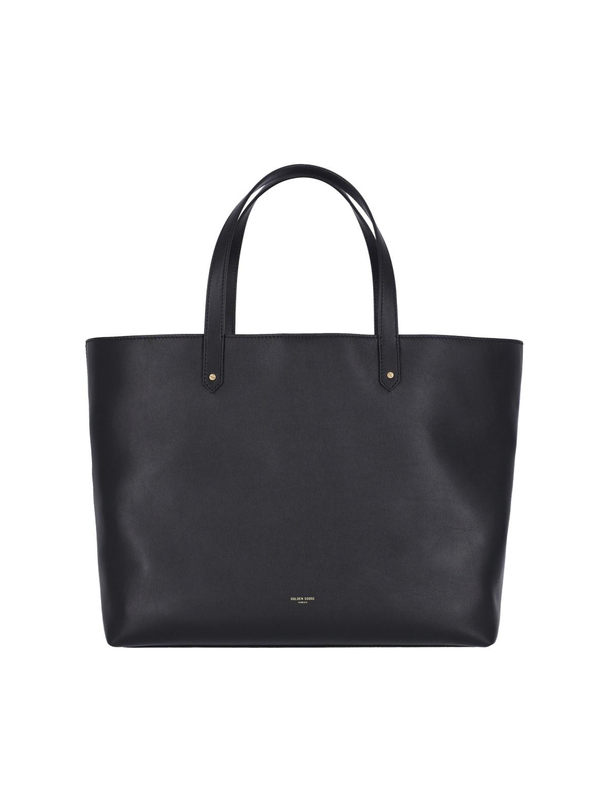 Shop Golden Goose Logo Tote Bag In Black