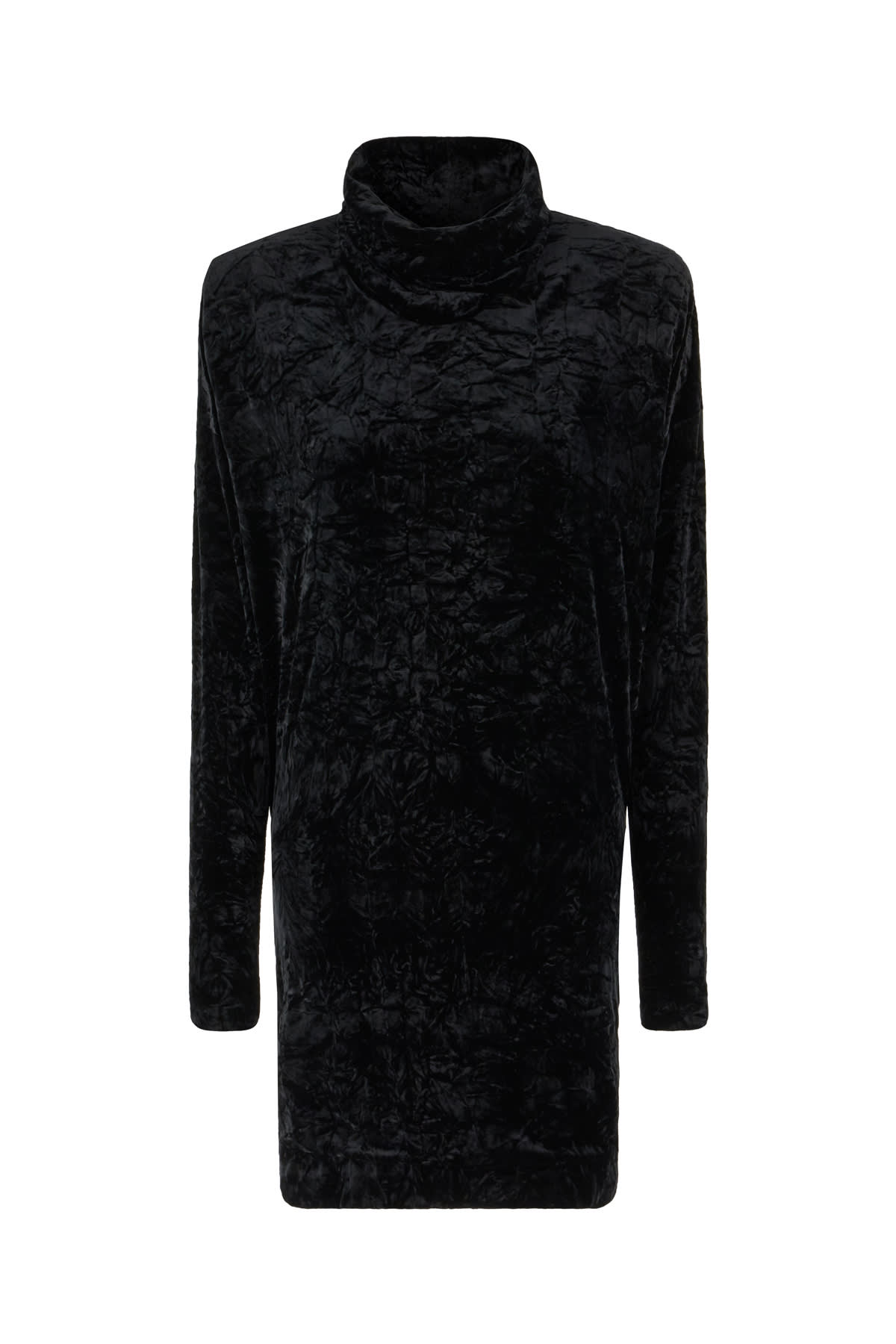 Shop Saint Laurent Black Velvet Dress In 1000