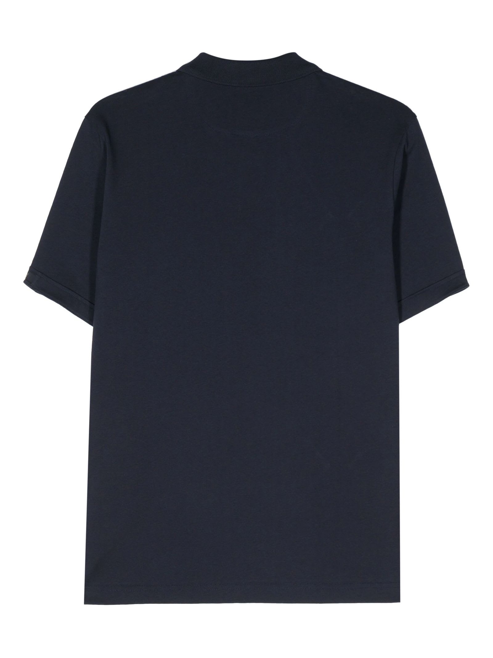 Shop Fay Blue Cotton Polo Shirt