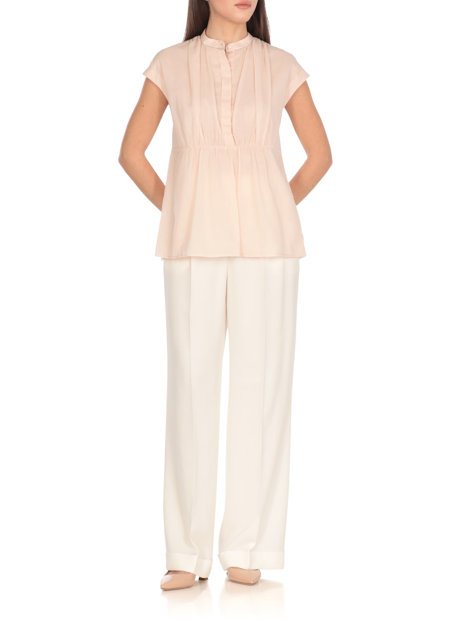 Peserico Pink Cotton Blouse