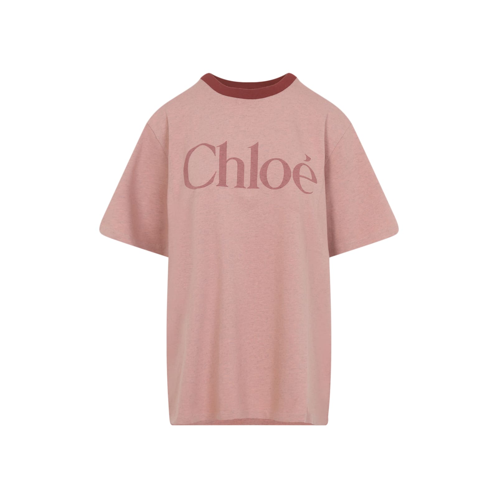 Chloé Petal Pink Recycled Cotton T-shirt In Pink