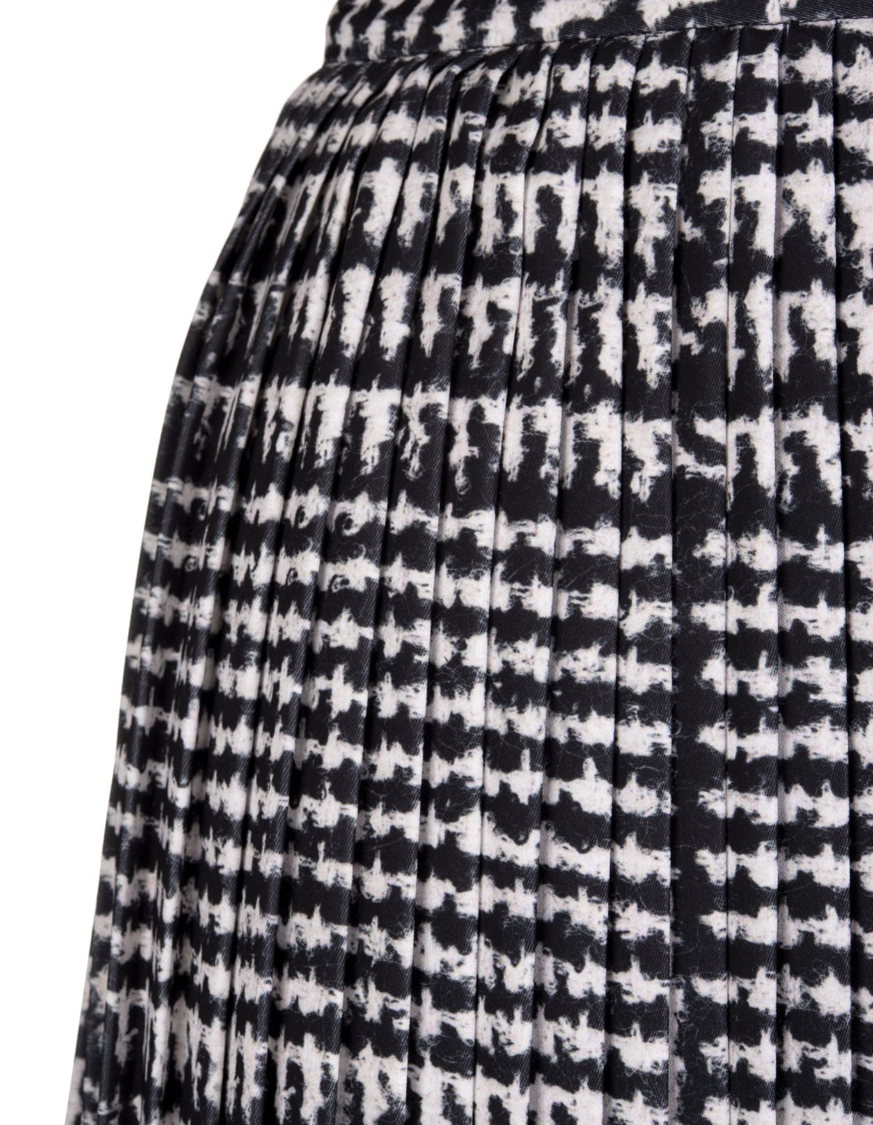 Shop Ermanno Scervino Cady Trouser Skirt With Prince Of Wales Print In Black/white