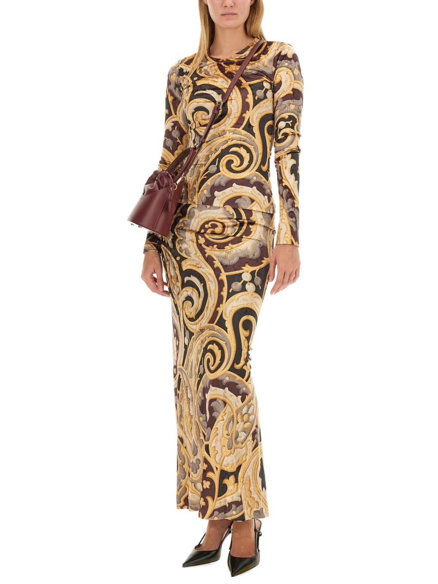 Shop Etro Top Paisley In Multicolour