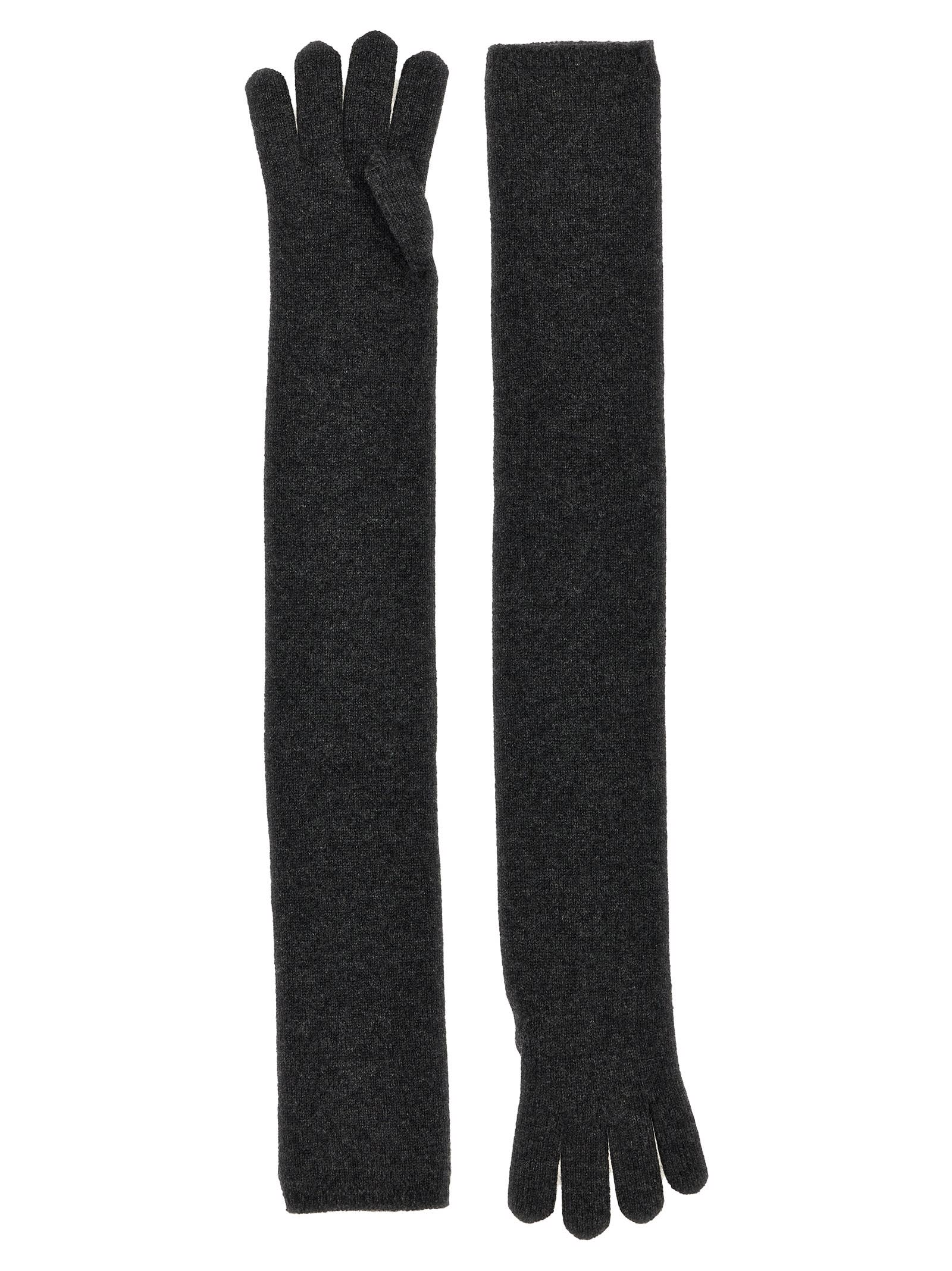 Max Mara Timor Gloves In Dark Grey