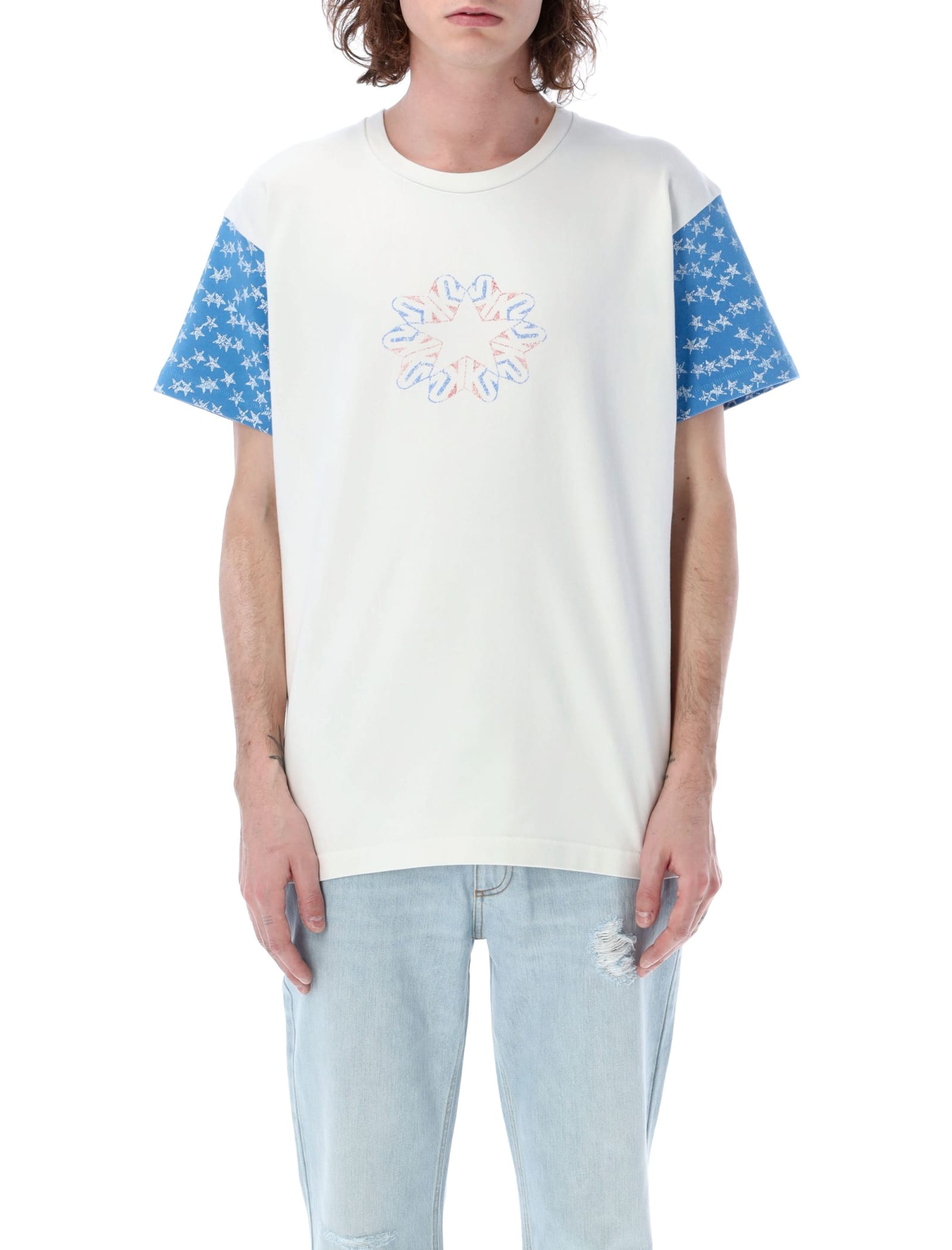 ERL T-SHIRT WITH GRAPHIC PRINTS AT SLEEVES