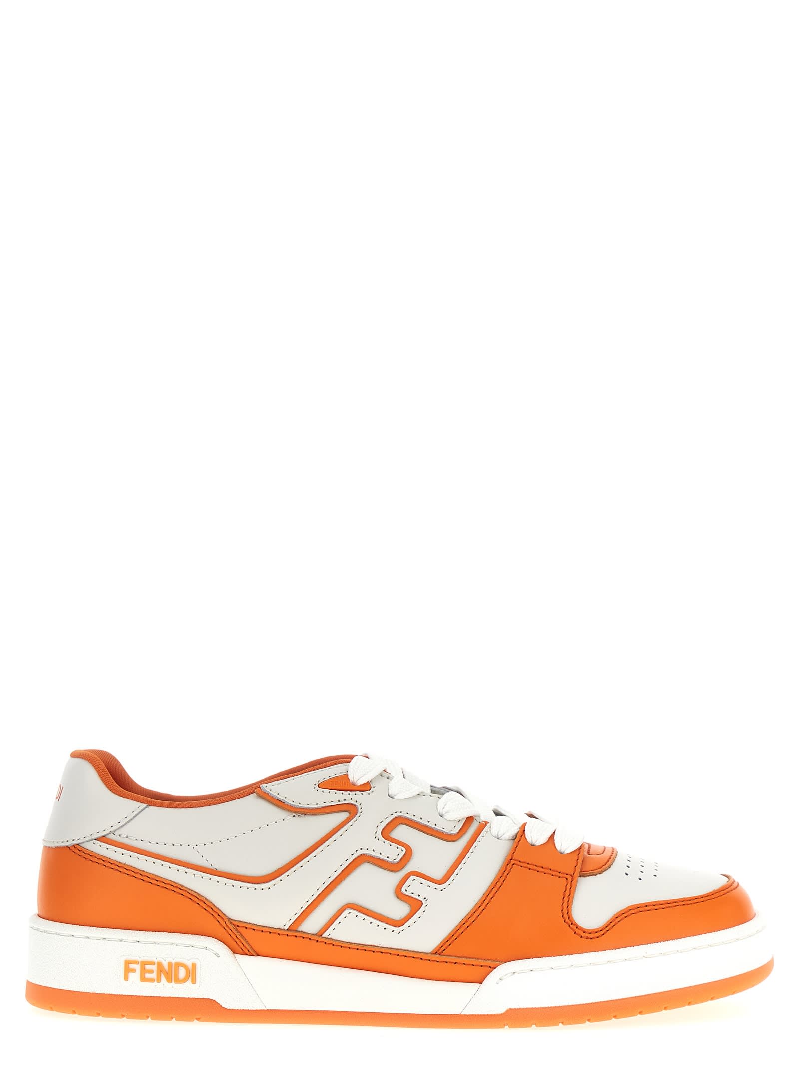 Shop Fendi Match Sneakers In White