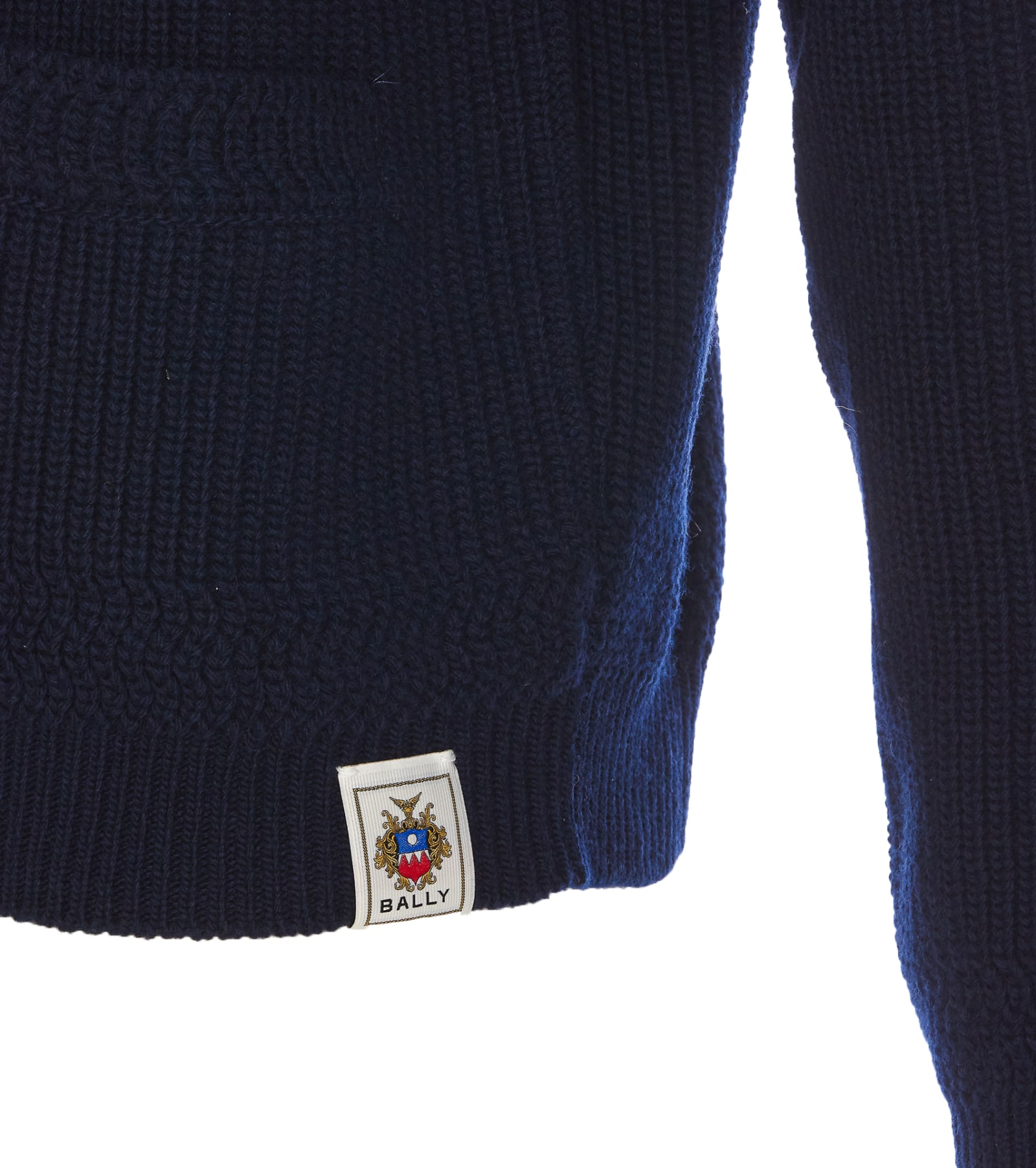 Shop Bally Knitted Jacket In Blue