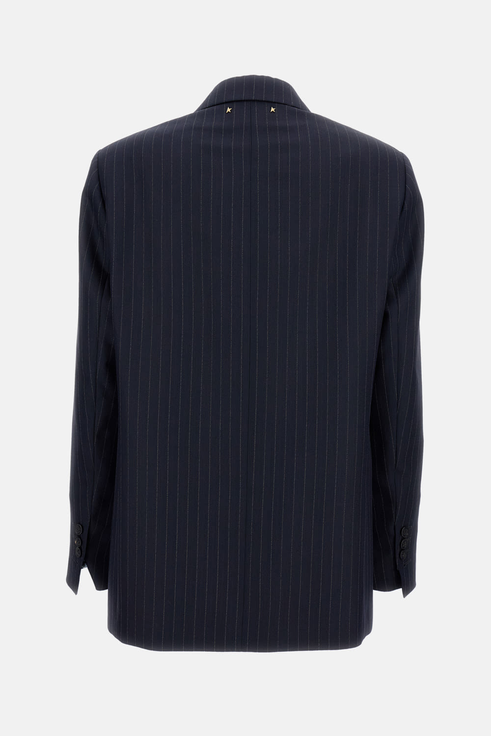 Golden Goose Single-breasted Pin Stripes Blazer In Black