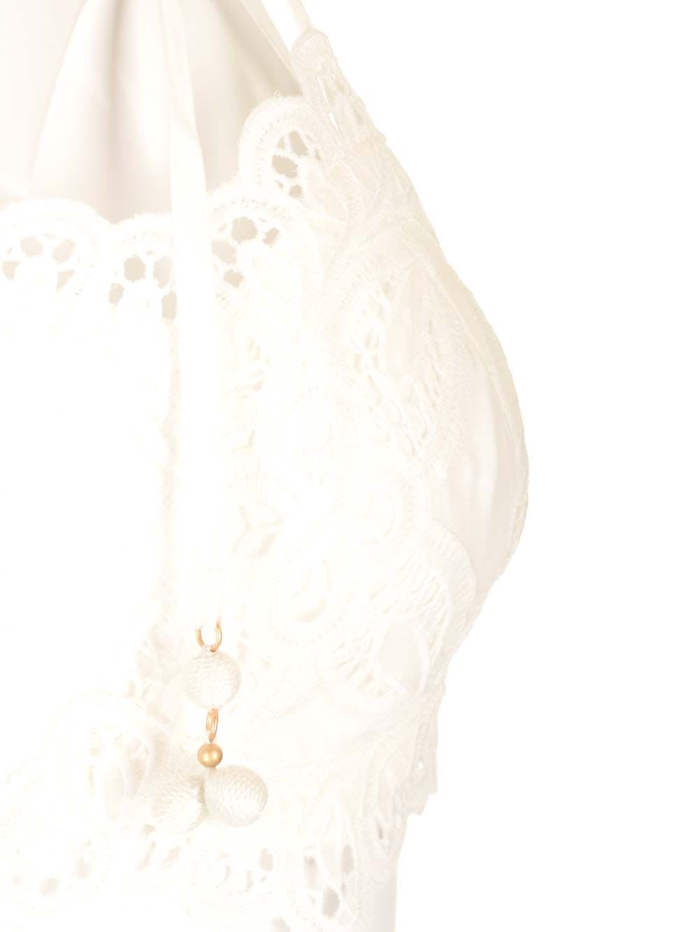 Shop Zimmermann Ottie Embroidered Bodice In White