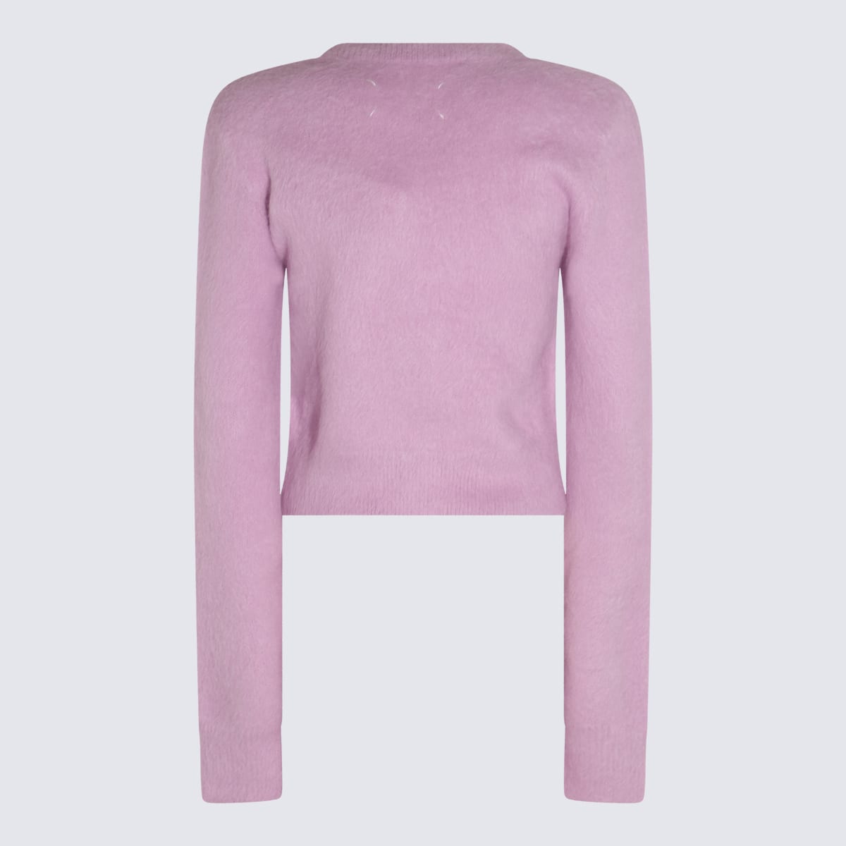 Shop Maison Margiela Lilac Wool Blend Cardigan In Lavander