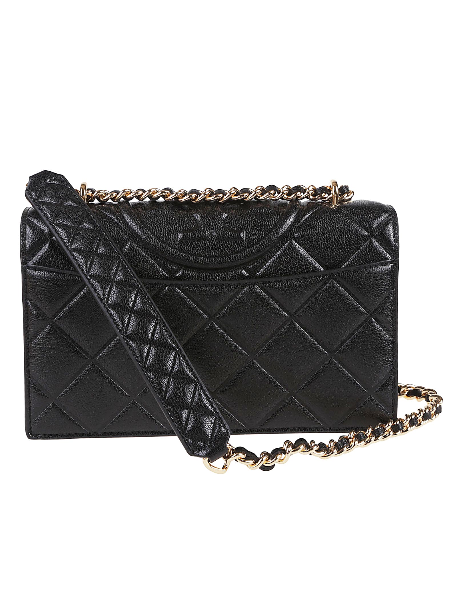 Tory Burch Small Fleming Convertible Shoulder Bag In Black