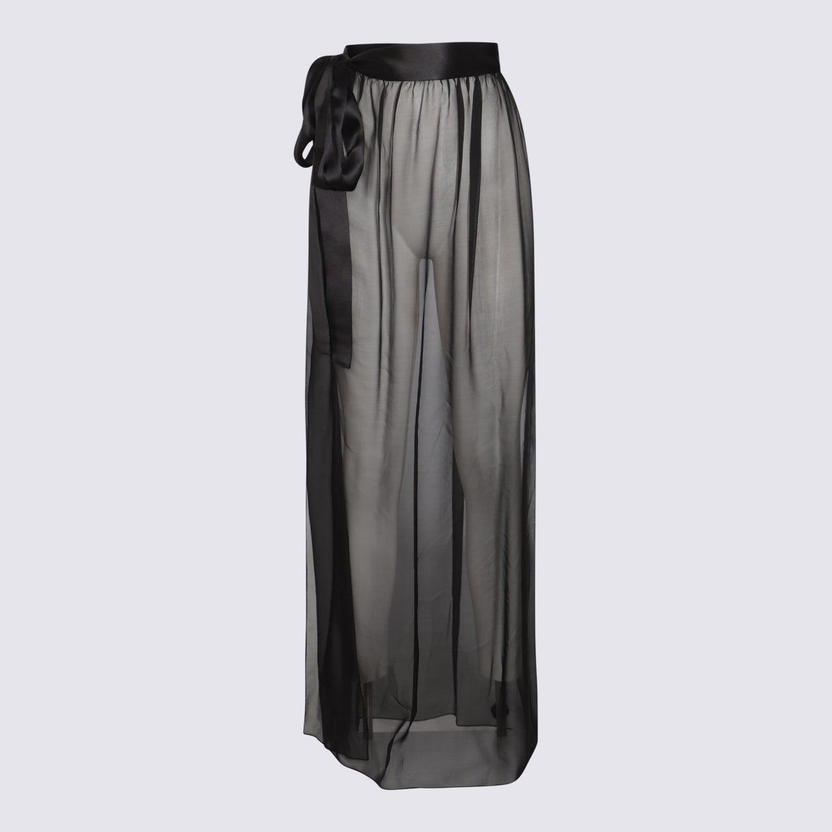 Shop Dolce & Gabbana Black Silk Skirt