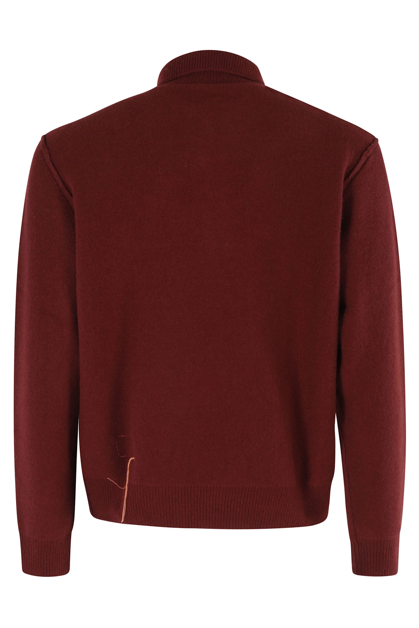 Fortela Woven Wool Zippered Sweatshirt In Brown