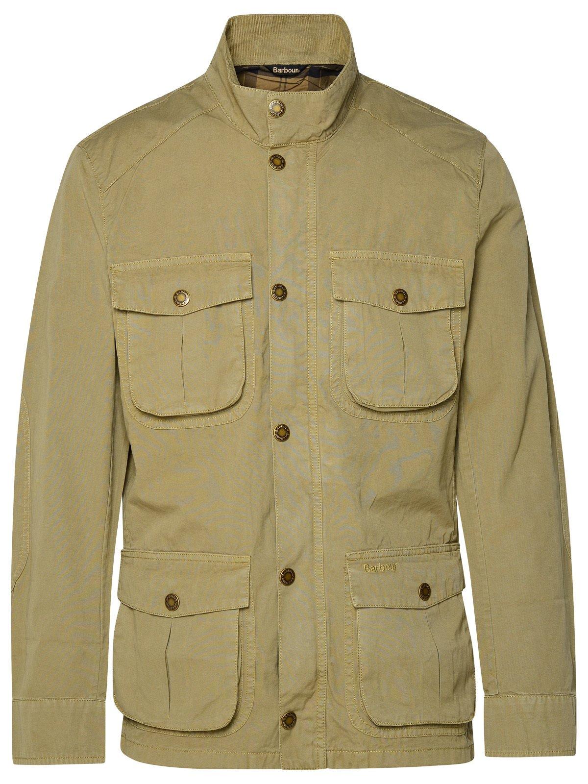 Shop Barbour Corbridge Button-up Jacket In Bleached Olive