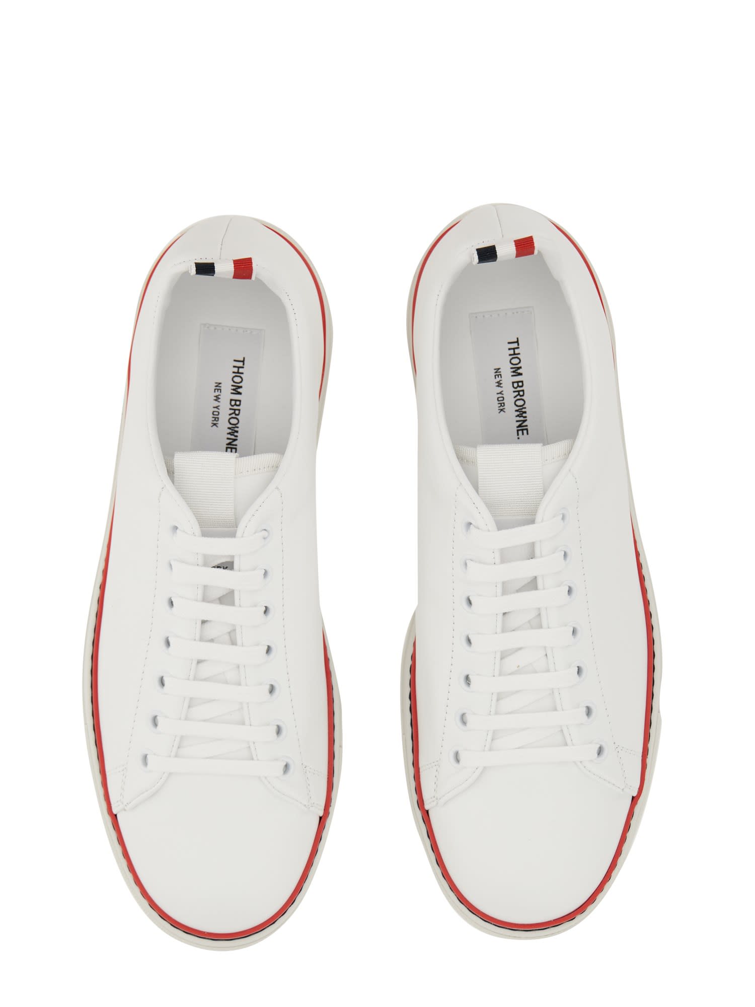 Shop Thom Browne - Heritage Low-top Sneakers In White